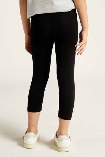 Juniors Solid Leggings with Elasticated Waistband