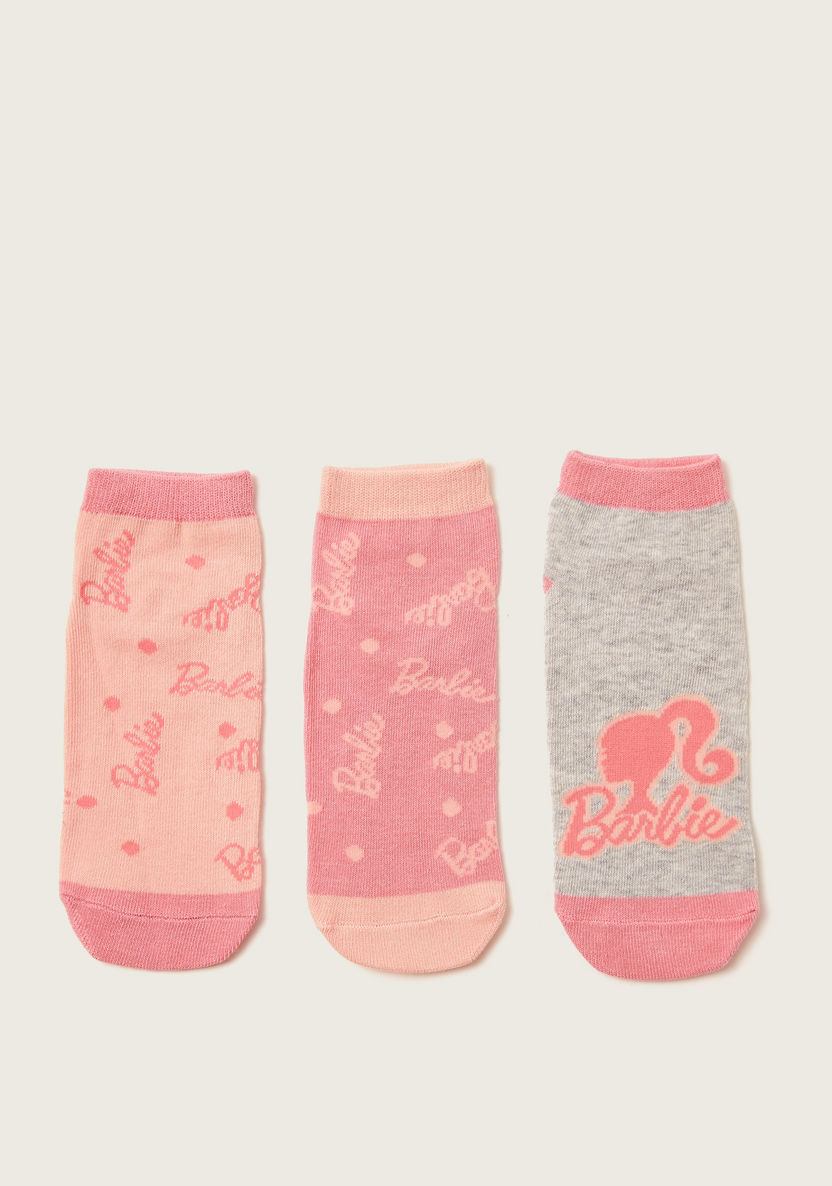 Barbie Print Socks - Set of 3-Socks-image-0