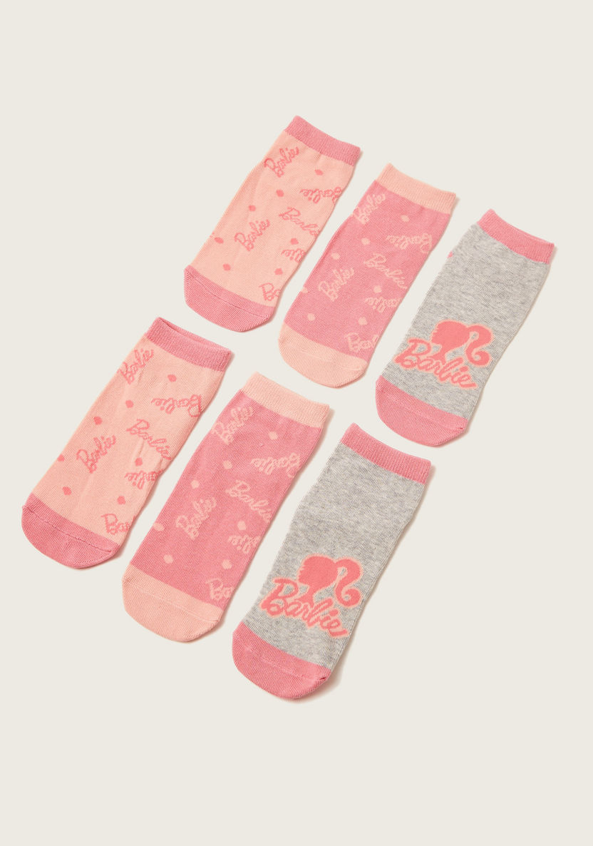Barbie Print Socks - Set of 3-Socks-image-1