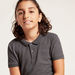 Juniors Solid Polo T-shirt with Collar and Short Sleeves-T Shirts-thumbnail-2