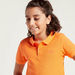 Juniors Solid Polo T-shirt with Collar and Short Sleeves-T Shirts-thumbnail-1