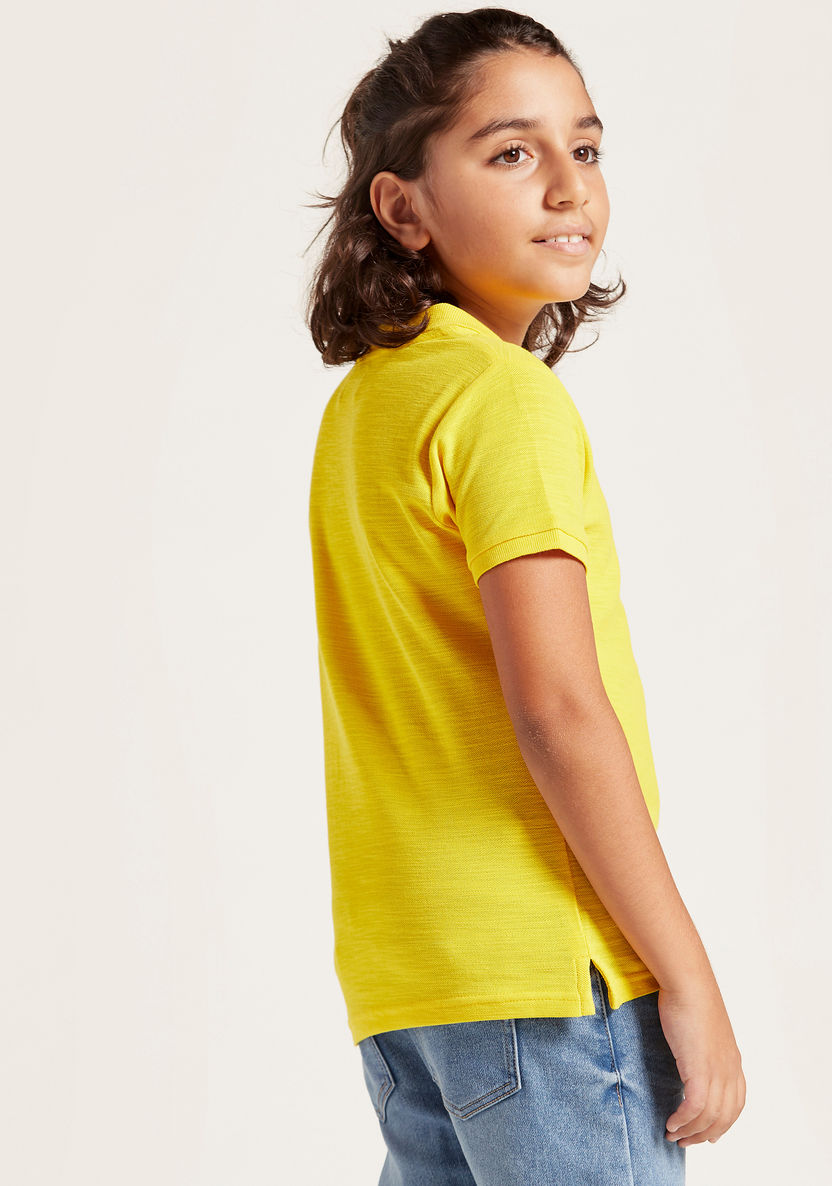 Juniors Polo T-shirt with Short Sleeves and Embroidery-T Shirts-image-3