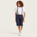 Juniors Chequered Shirt and Shorts with Suspenders Set-Clothes Sets-thumbnail-0