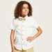 Juniors Solid Bow Detailed Shirt and Printed Shorts Set-Clothes Sets-thumbnail-3