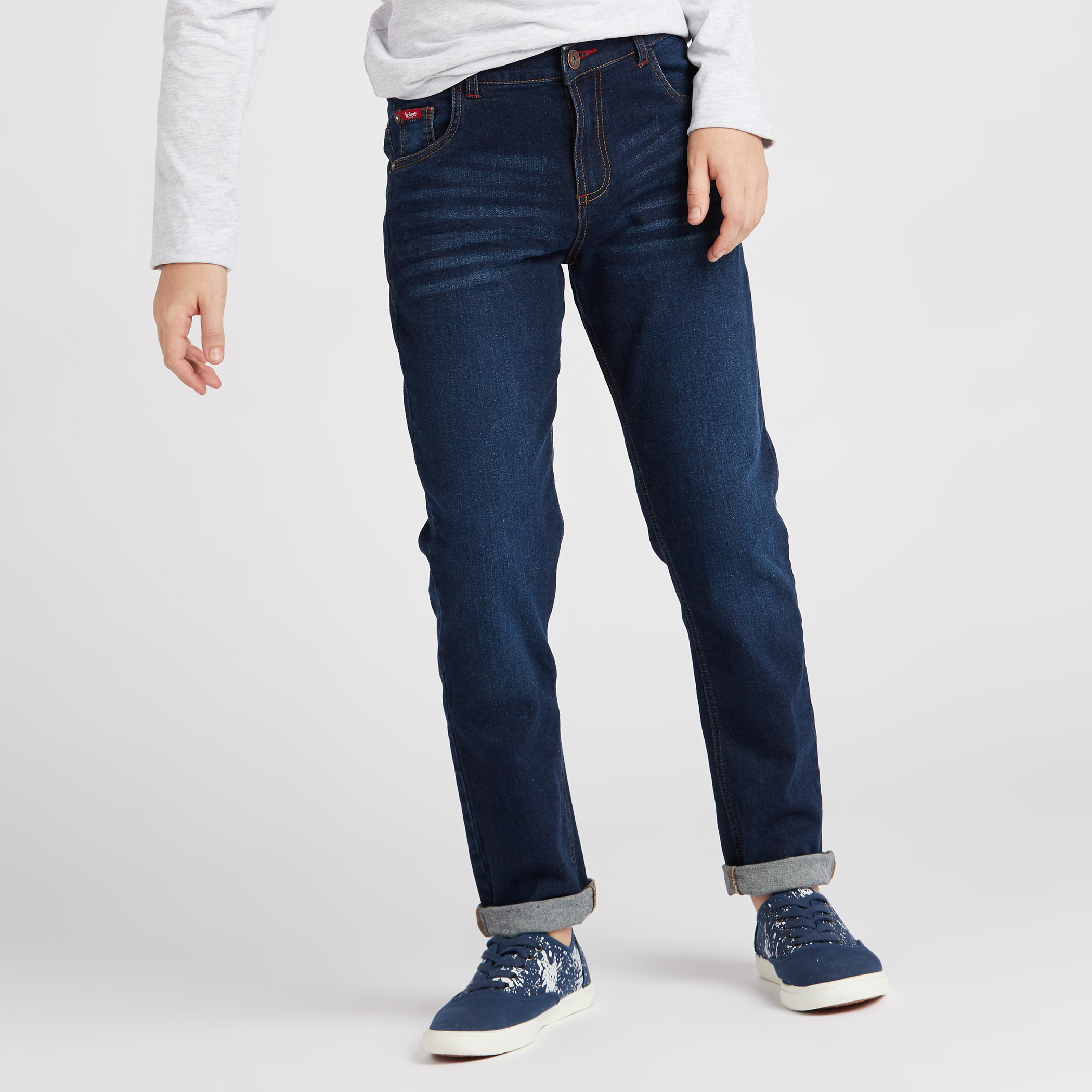 بنطلون جينز بقصّة سليم من لي كوبر-boys-clothing-bottoms-jeans-image-1