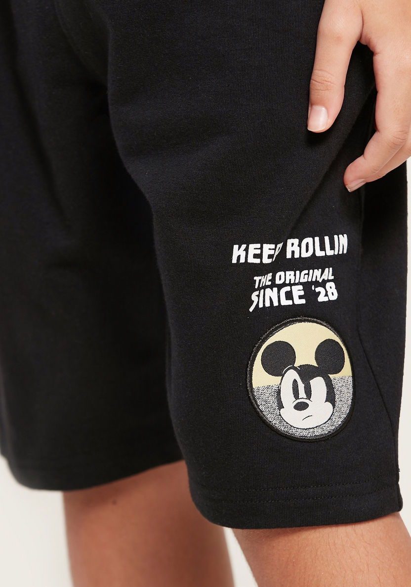 Disney Mickey Mouse Print Shorts with Pockets-Shorts-image-2