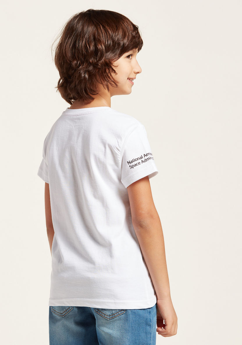 NASA Printed T-shirt with Short Sleeves-T Shirts-image-3