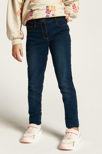 Juniors 5-Pocket Girl Regular Blue  Jeans 