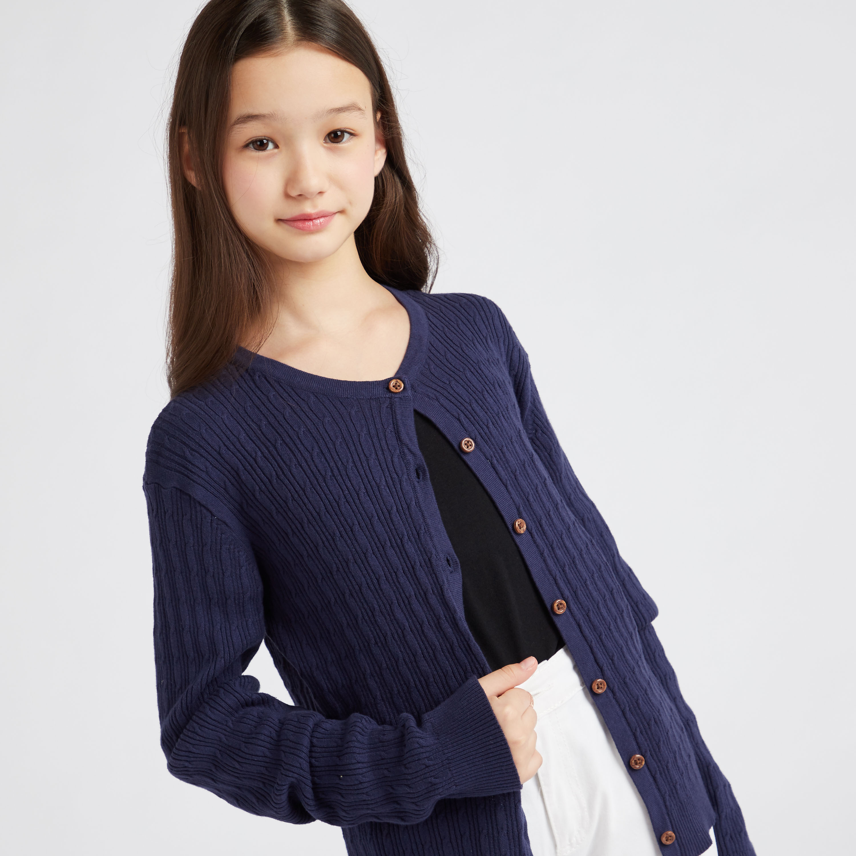 Girls clearance cardigan long