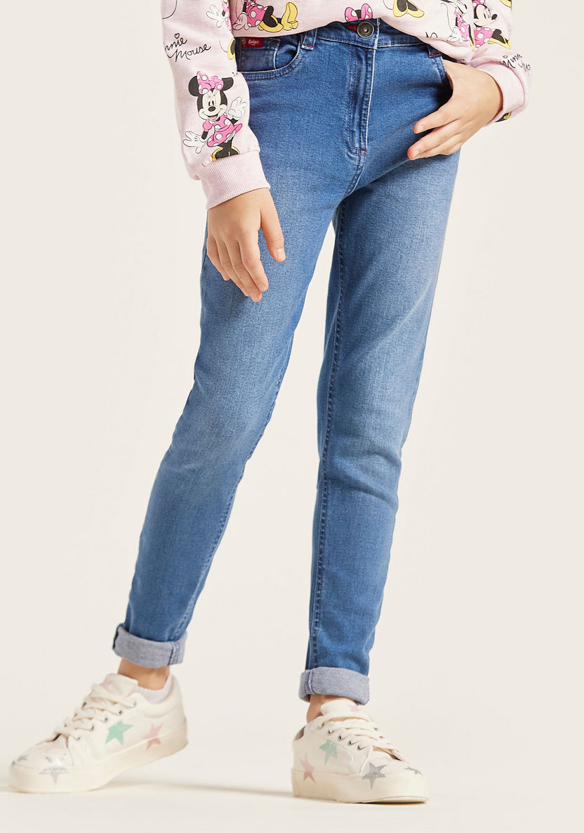 Lee Cooper Girl 5-Pocket Slim Fit Blue Jeans-Jeans and Jeggings-image-1