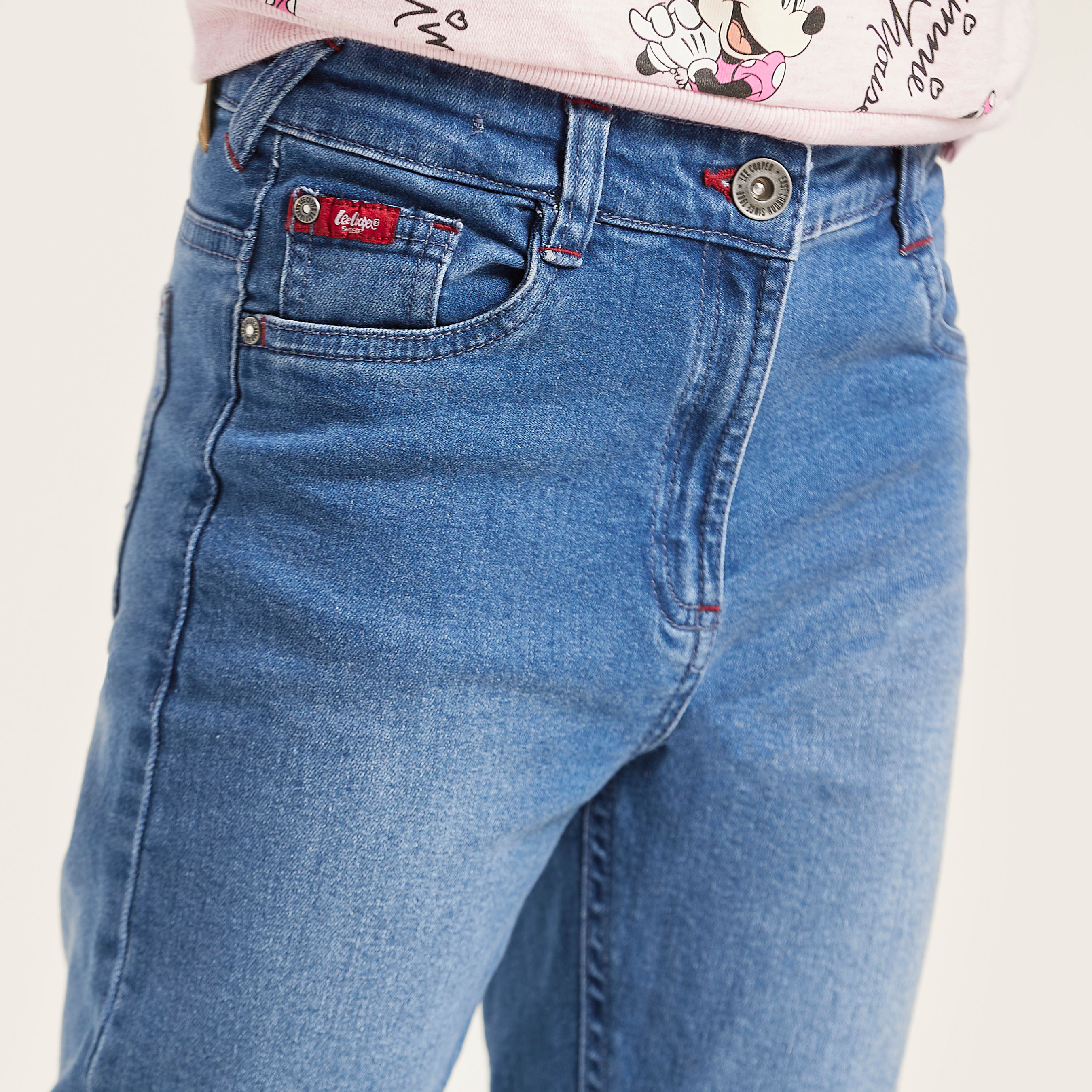 Lee Cooper Girl 5-Pocket Slim Fit Blue Jeans-girls-clothing-bottoms-jeansandjeggings-image-3