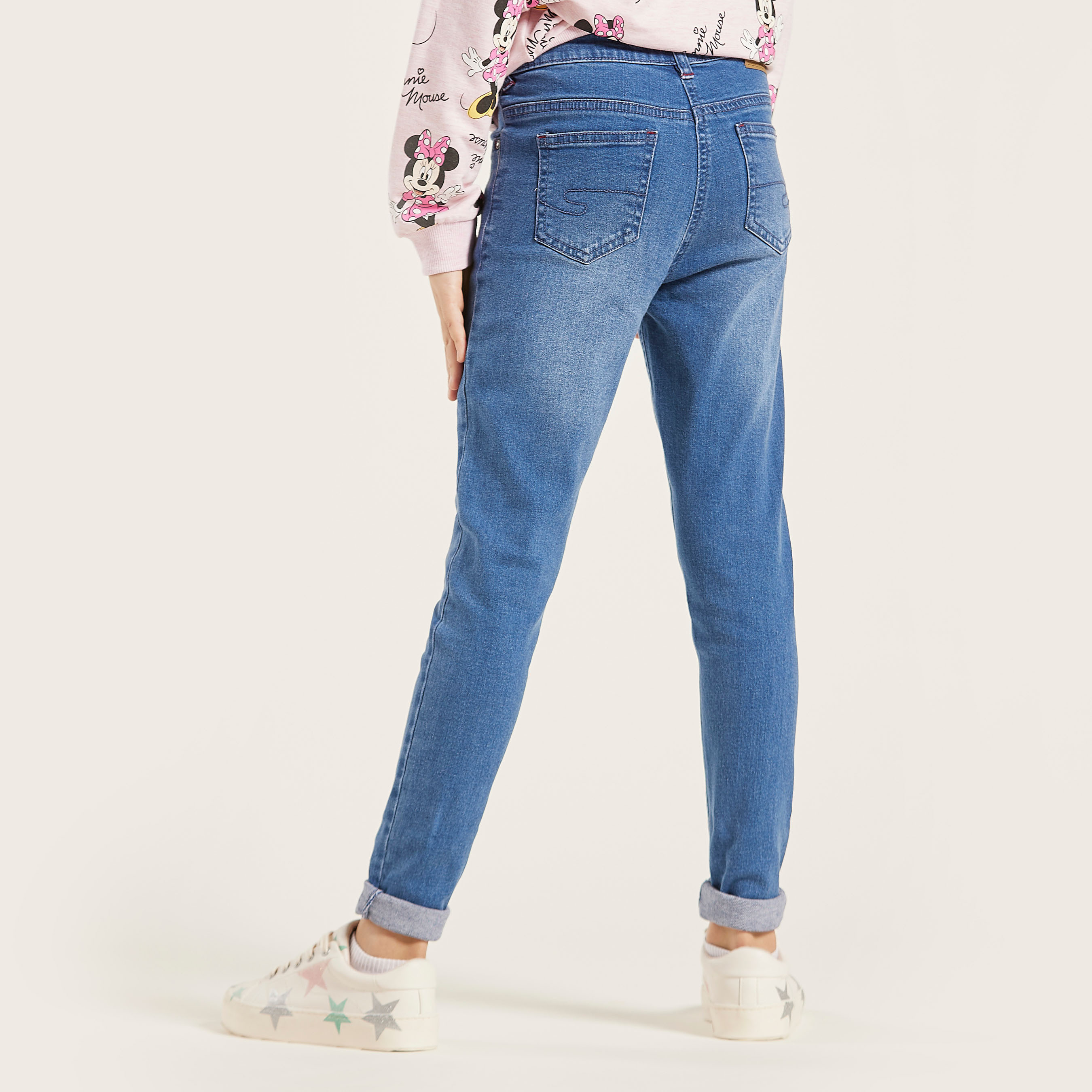 Lee Cooper Girl 5-Pocket Slim Fit Blue Jeans-girls-clothing-bottoms-jeansandjeggings-image-4