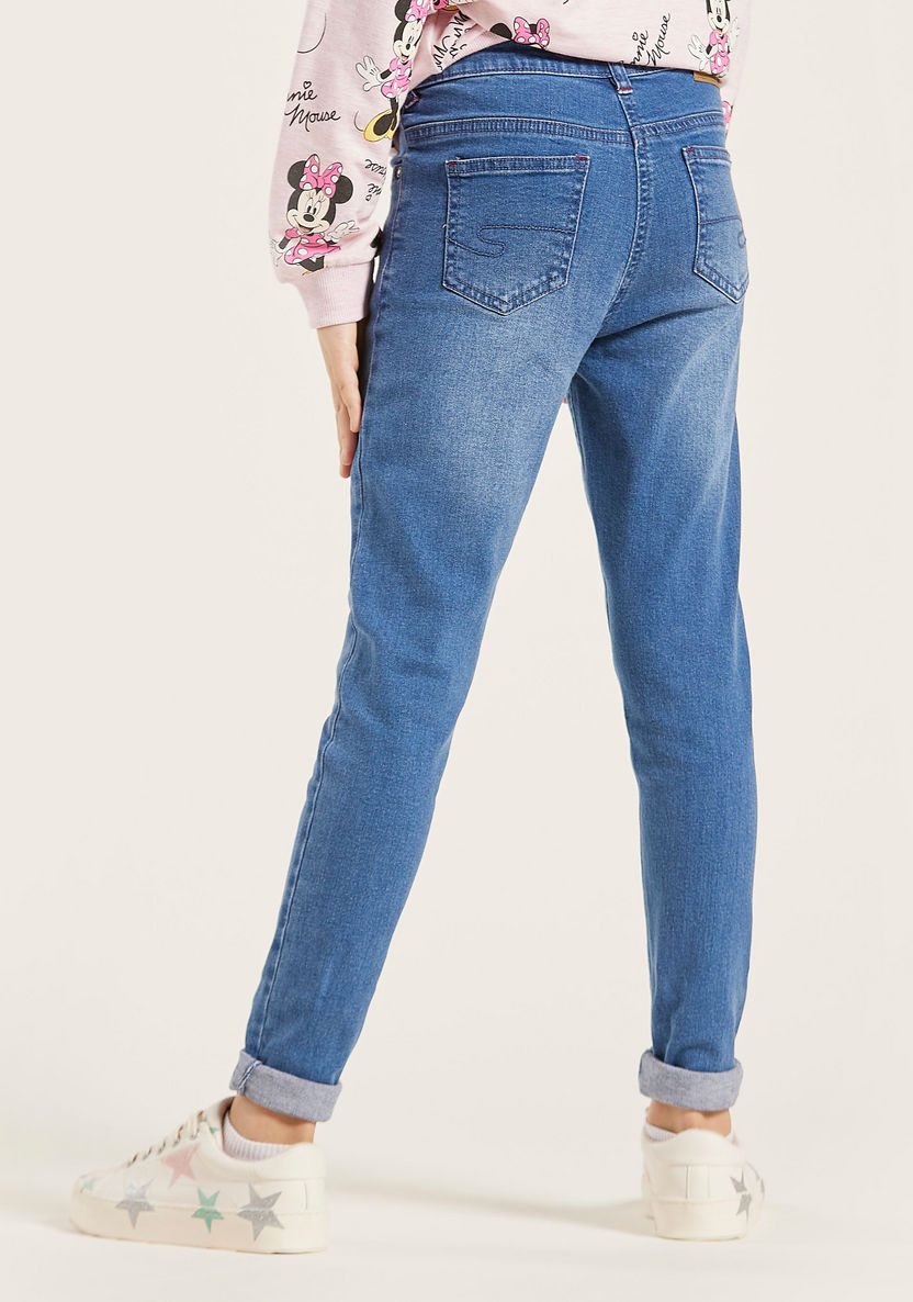 Lee Cooper Girl 5-Pocket Slim Fit Blue Jeans-Jeans and Jeggings-image-3