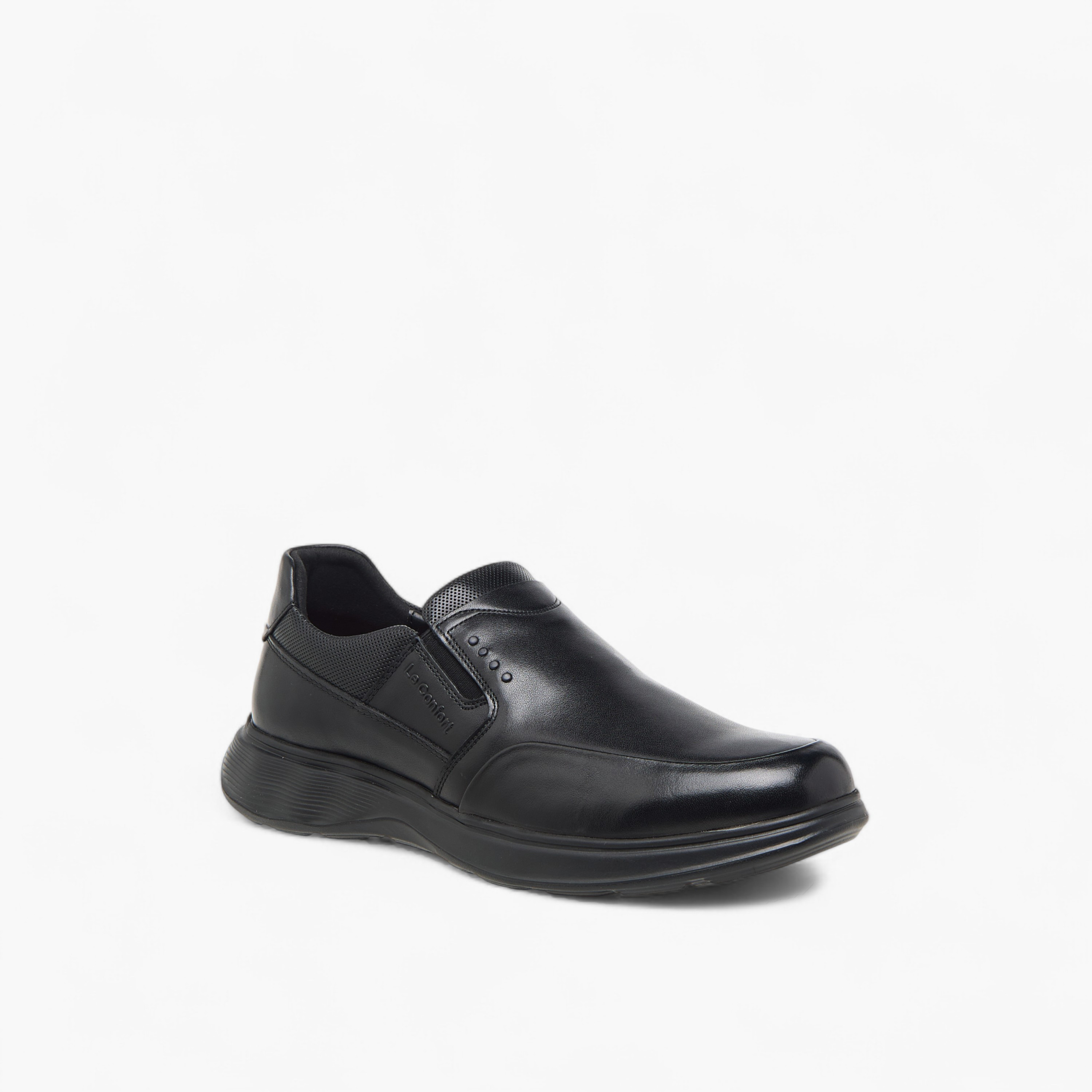 Le Confort Leather Logo Embossed Slip-On Loafers-men-shoes-loafersandmoccasins-image-3