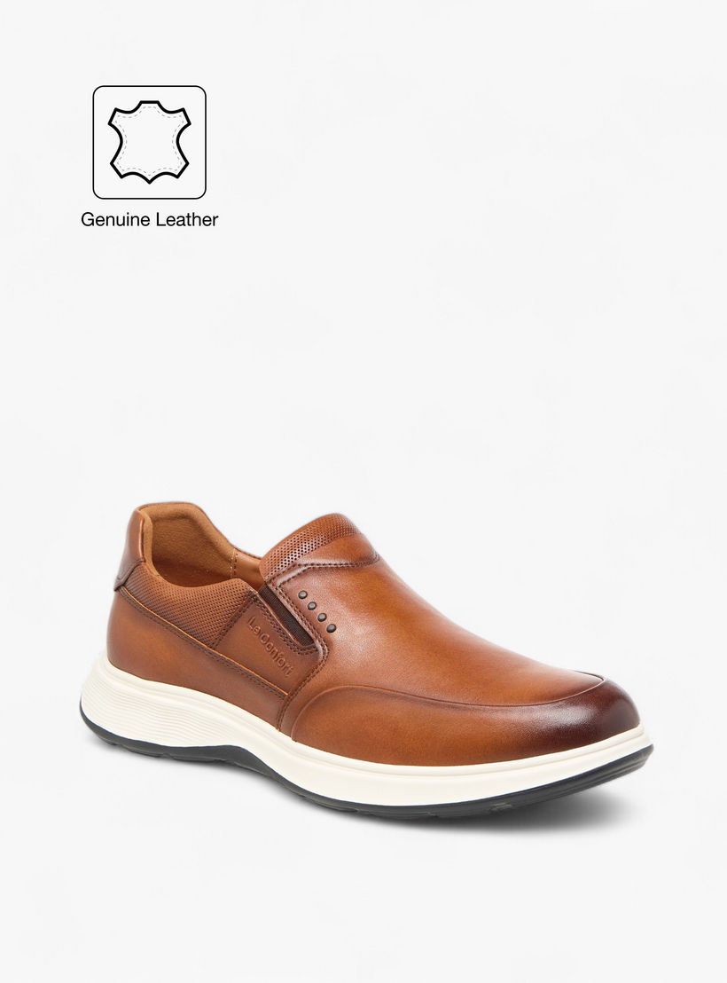حذاء خفيف جلد سهل الارتداء بنقوش الشعار من لو كونفورت -men-shoes-formalshoes-image-2