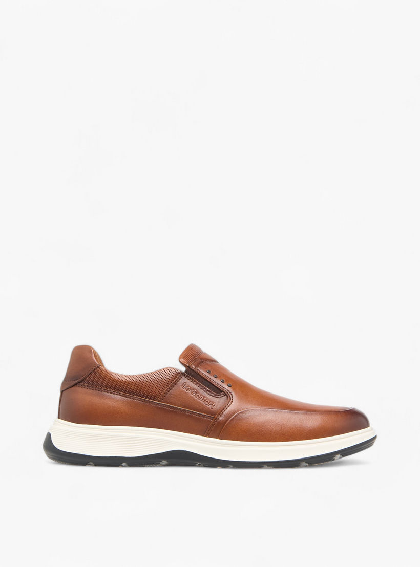 حذاء خفيف جلد سهل الارتداء بنقوش الشعار من لو كونفورت -men-shoes-formalshoes-image-3