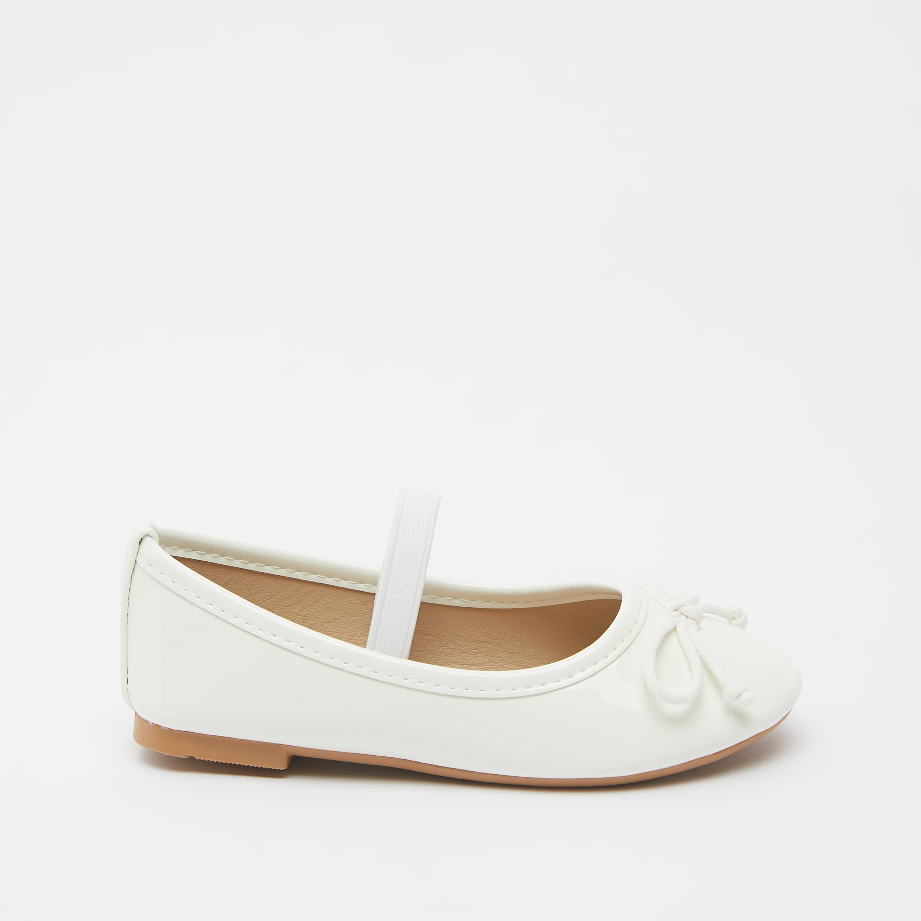 حذاء بالرينا بقدمة مستديرة وزينة فيونكة-girls-shoes-ballerinas-image-3