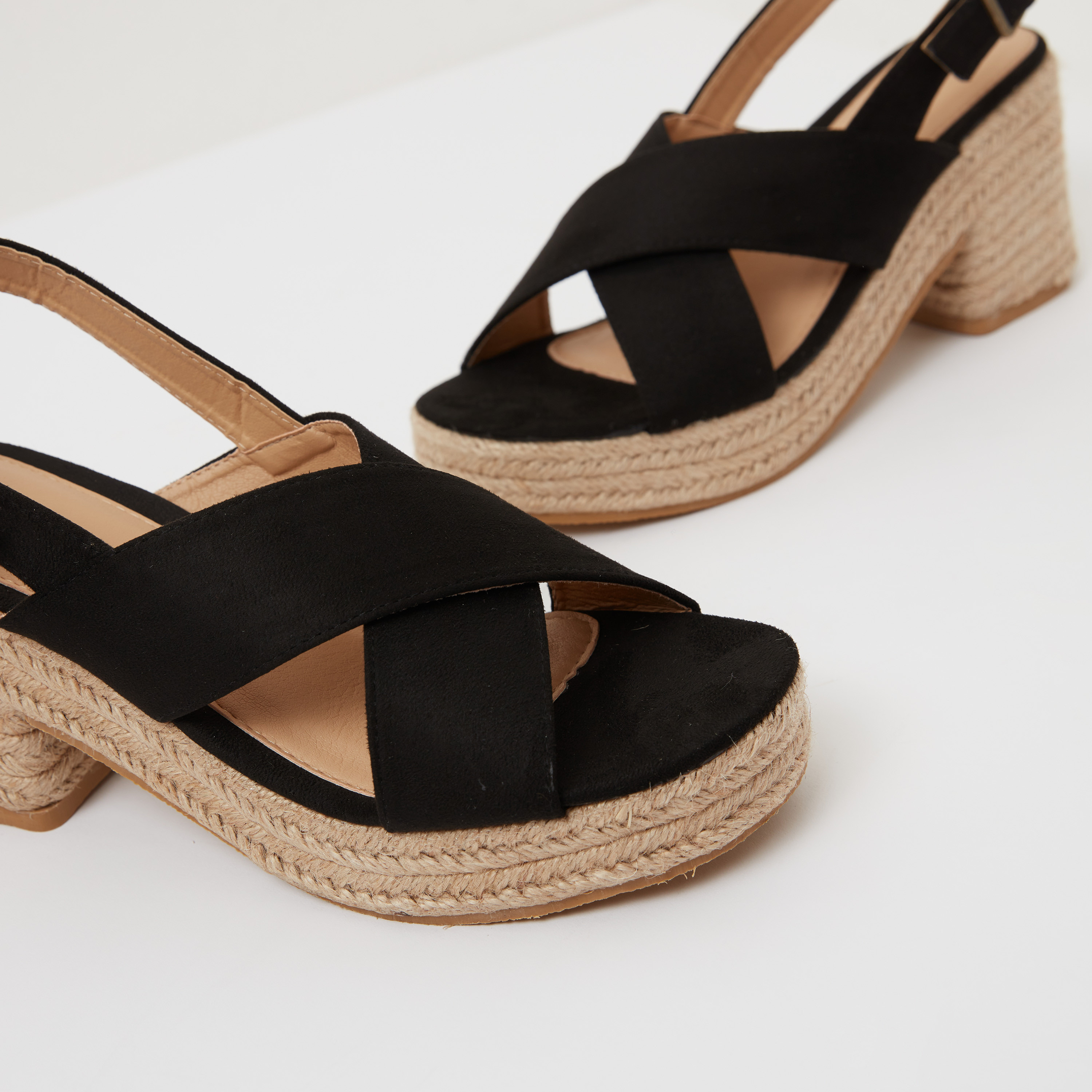 Espadrille block heels best sale