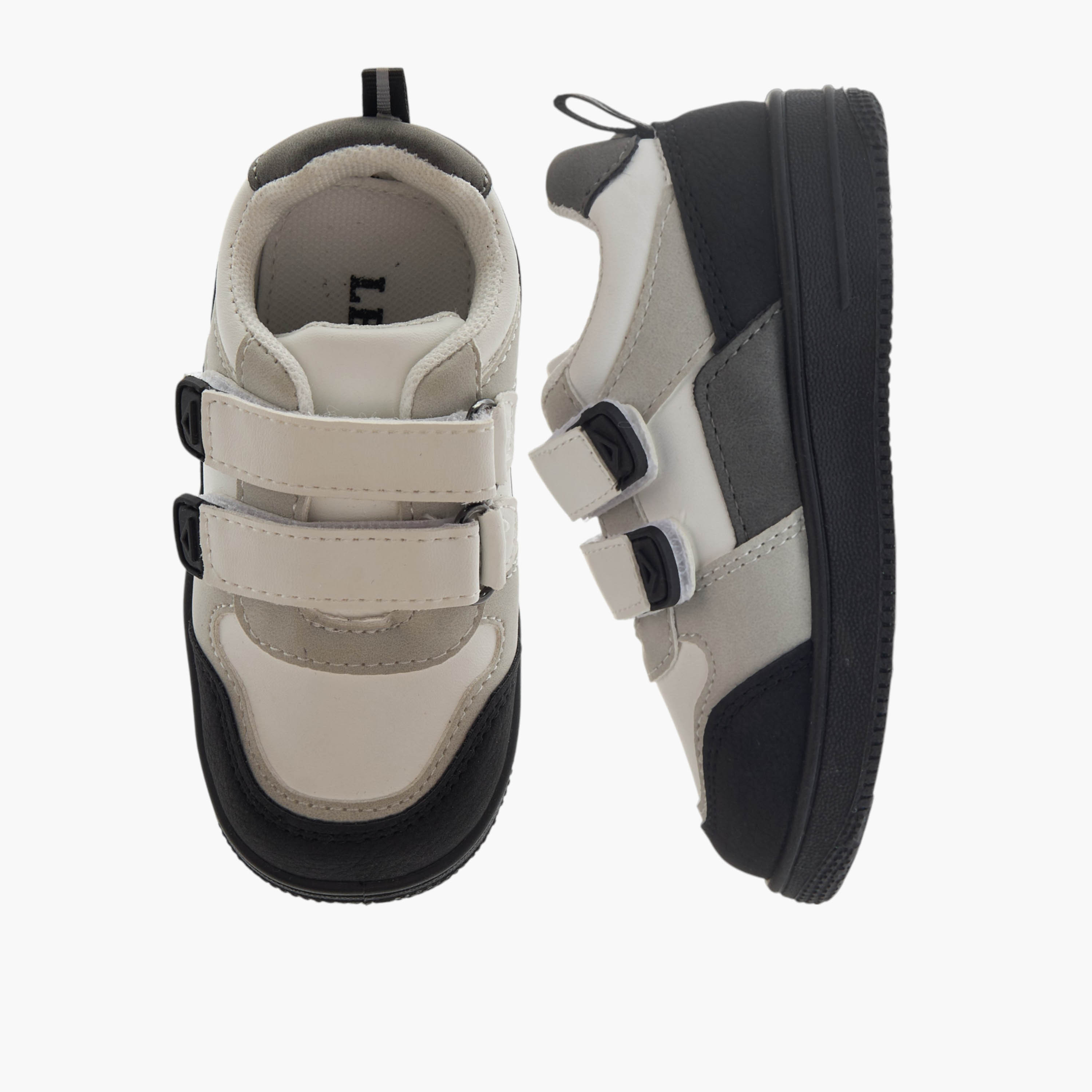 LBL by Shoexpress Panelled Sneakers with Hook and Loop Closure-boys-shoes-sneakers-image-1