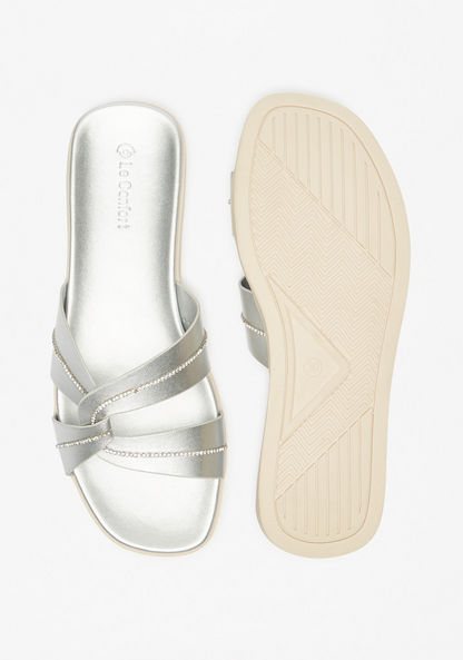 Le Confort Embellished Slip-On Sandals-Women%27s Flat Sandals-image-3