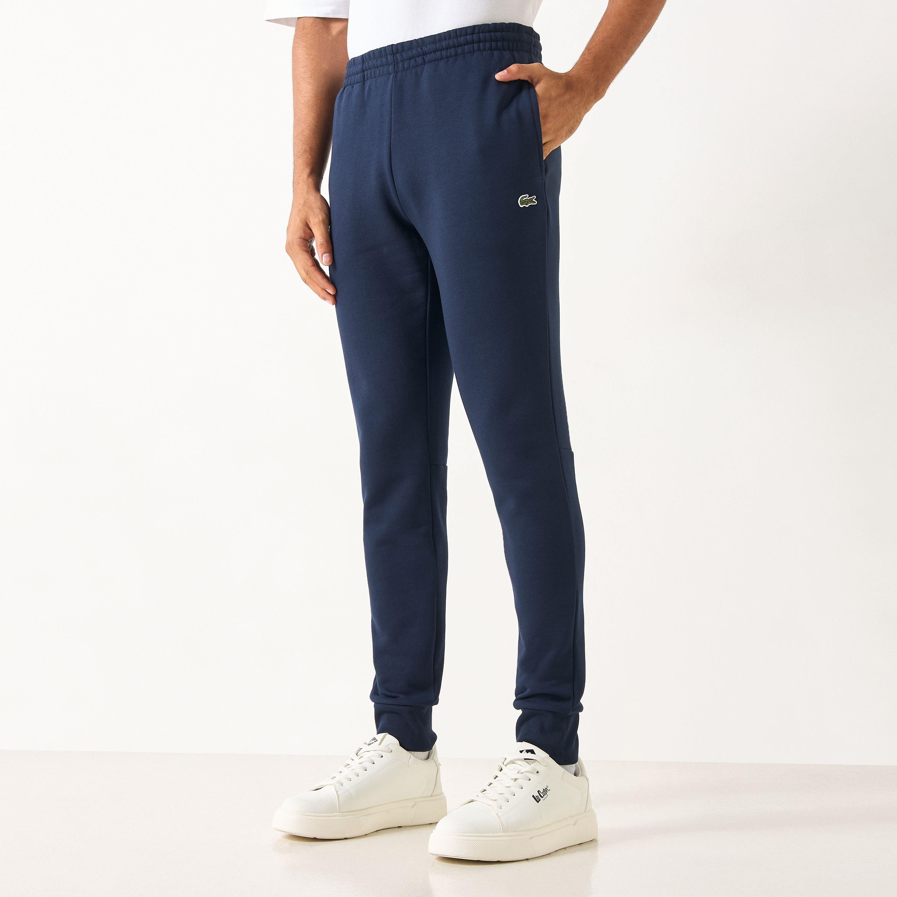 Lacoste Logo Applique Joggers with Pockets-men-clothing-bottoms-joggers-image-1