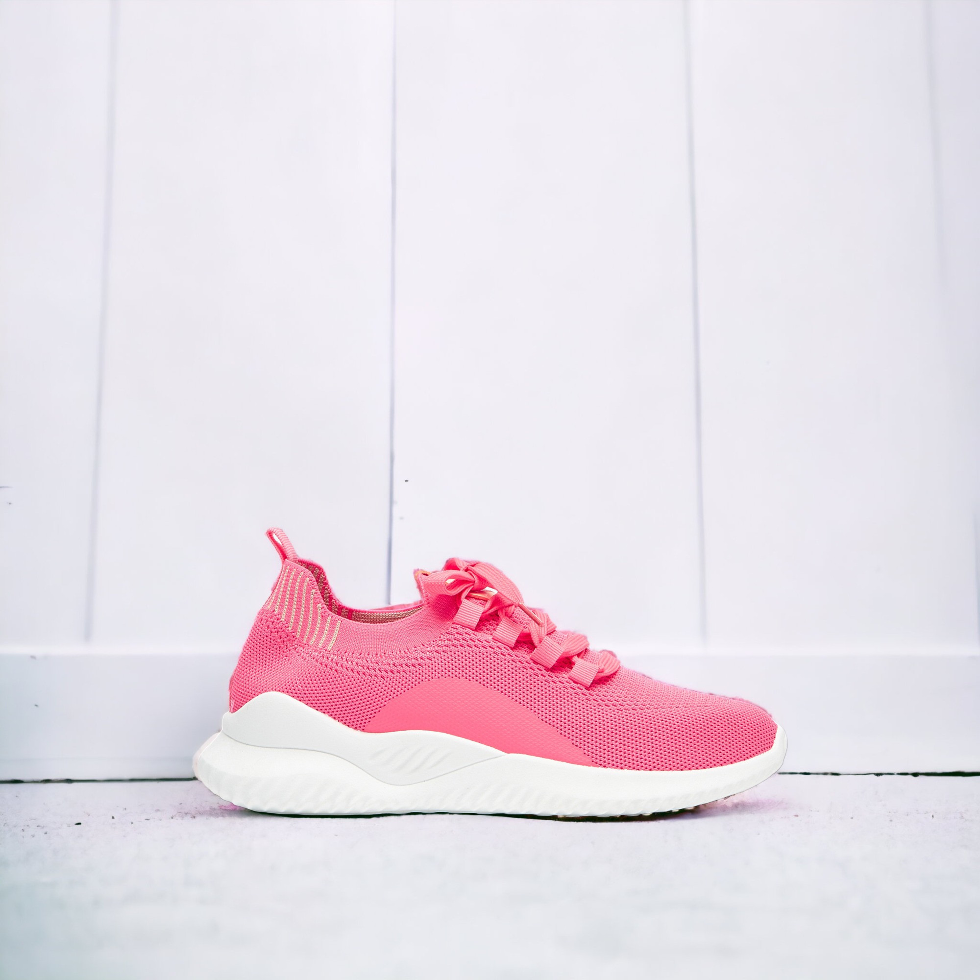 OAKLAN Women's Textured Lace-Up Sports Shoes with Cushioning-women-shoes-sneakers-image-2