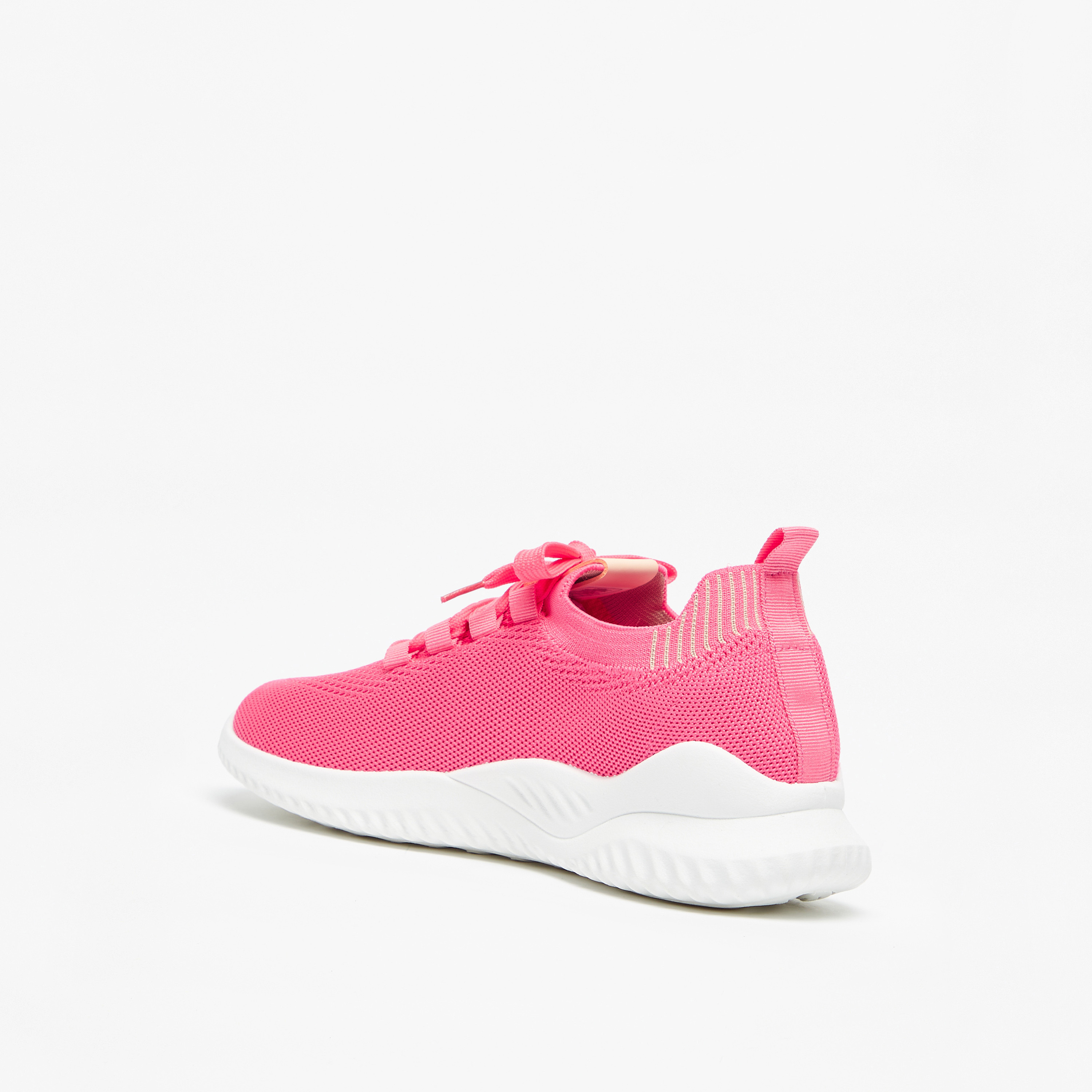 OAKLAN Women's Textured Lace-Up Sports Shoes with Cushioning-women-shoes-sneakers-image-3