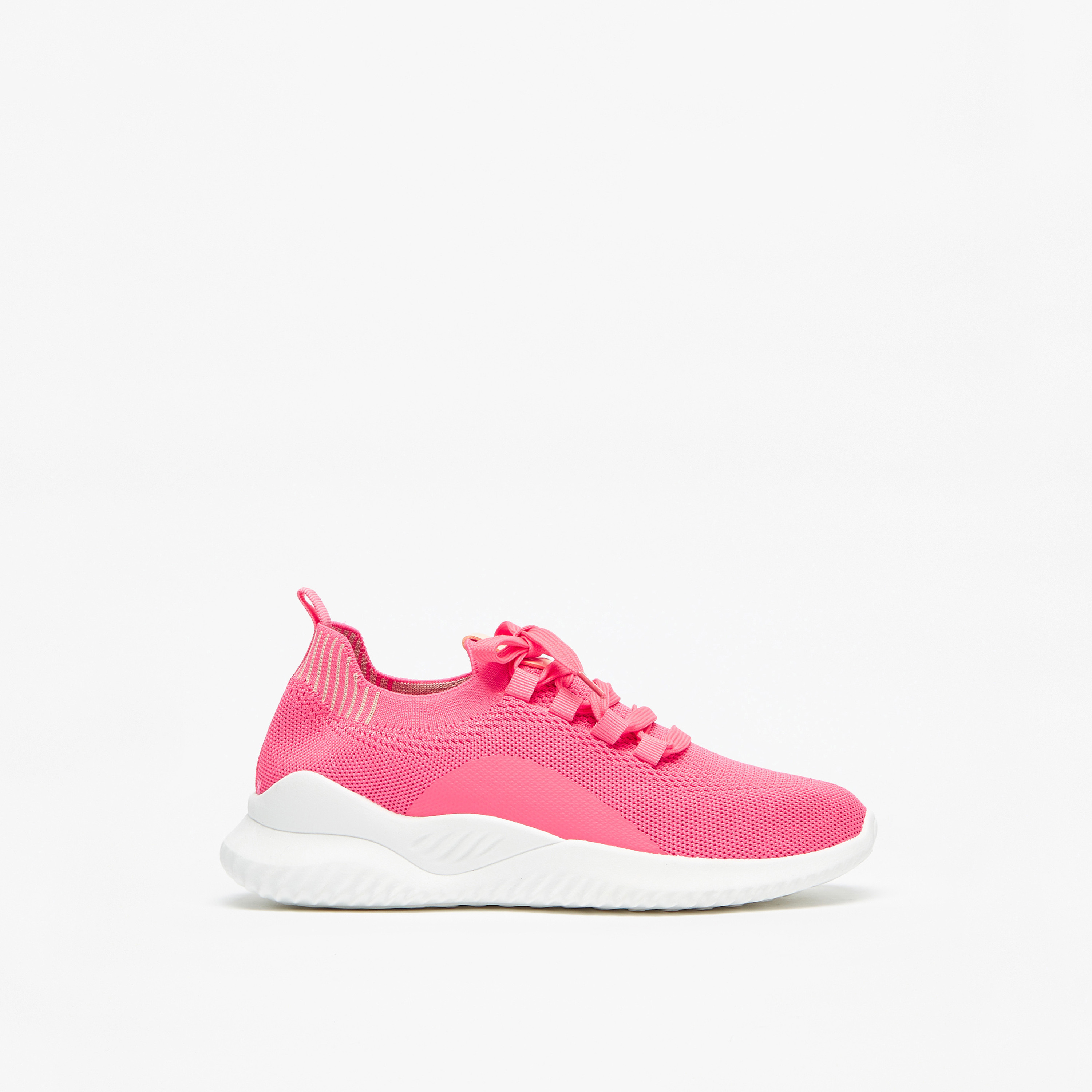 OAKLAN Women's Textured Lace-Up Sports Shoes with Cushioning-women-shoes-sneakers-image-4
