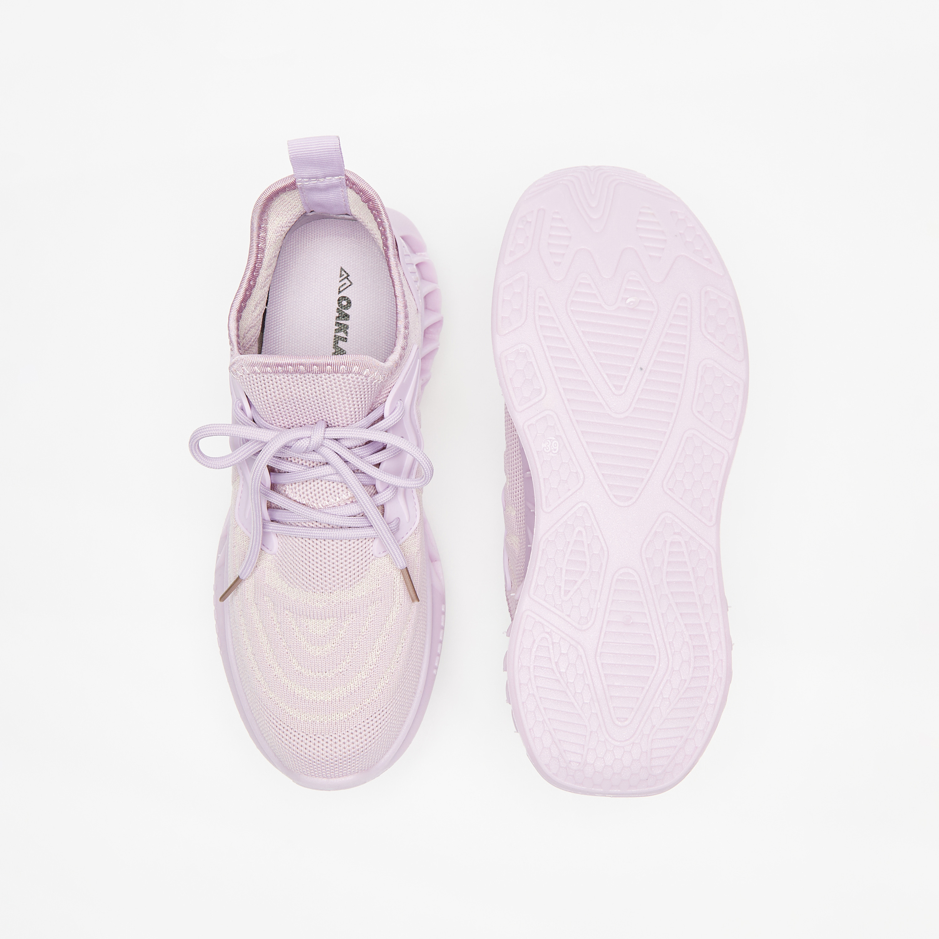 OAKLAN Women's Textured Lace-Up Sports Shoes with Cushioning-women-shoes-sneakers-image-4