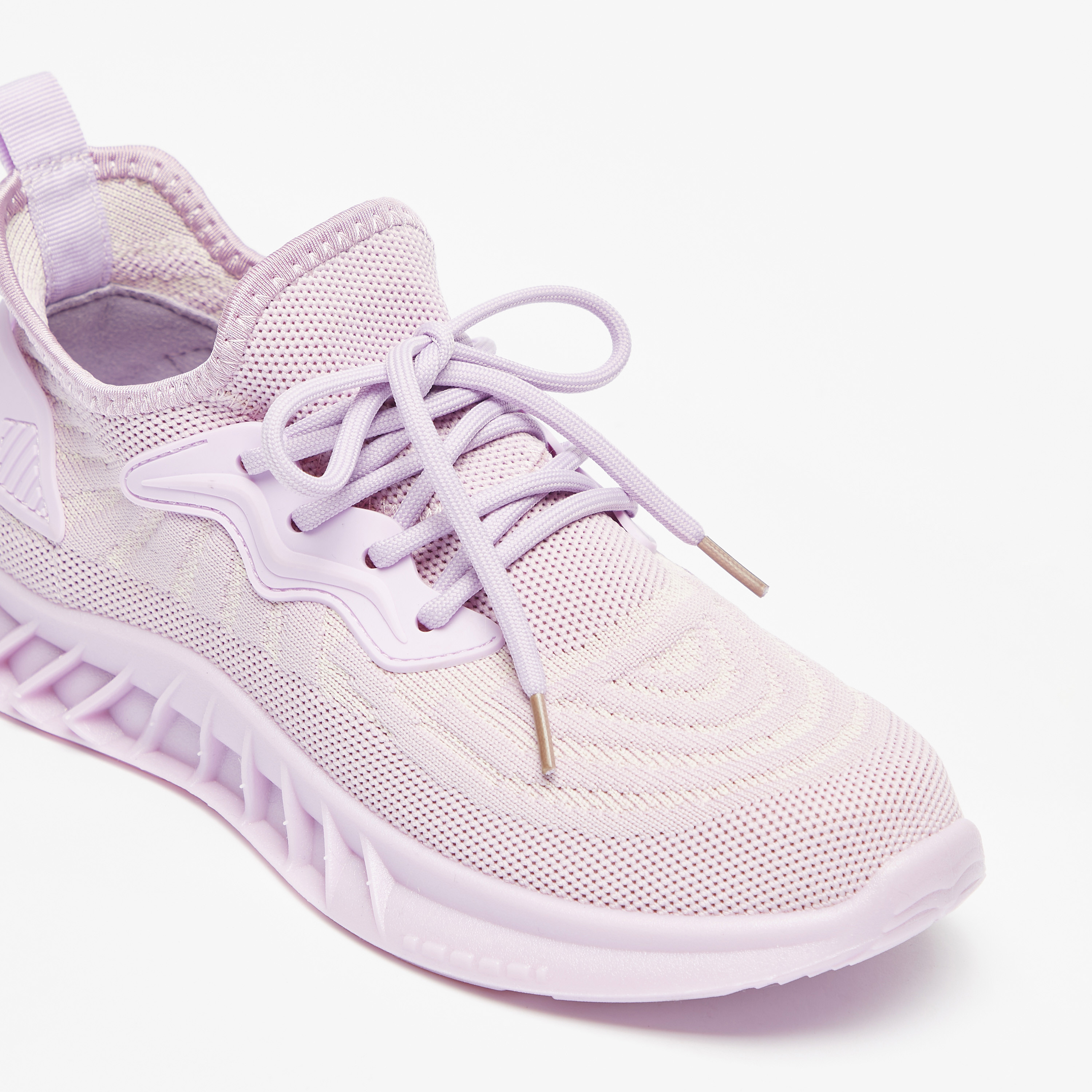 OAKLAN Women's Textured Lace-Up Sports Shoes with Cushioning-women-shoes-sneakers-image-5