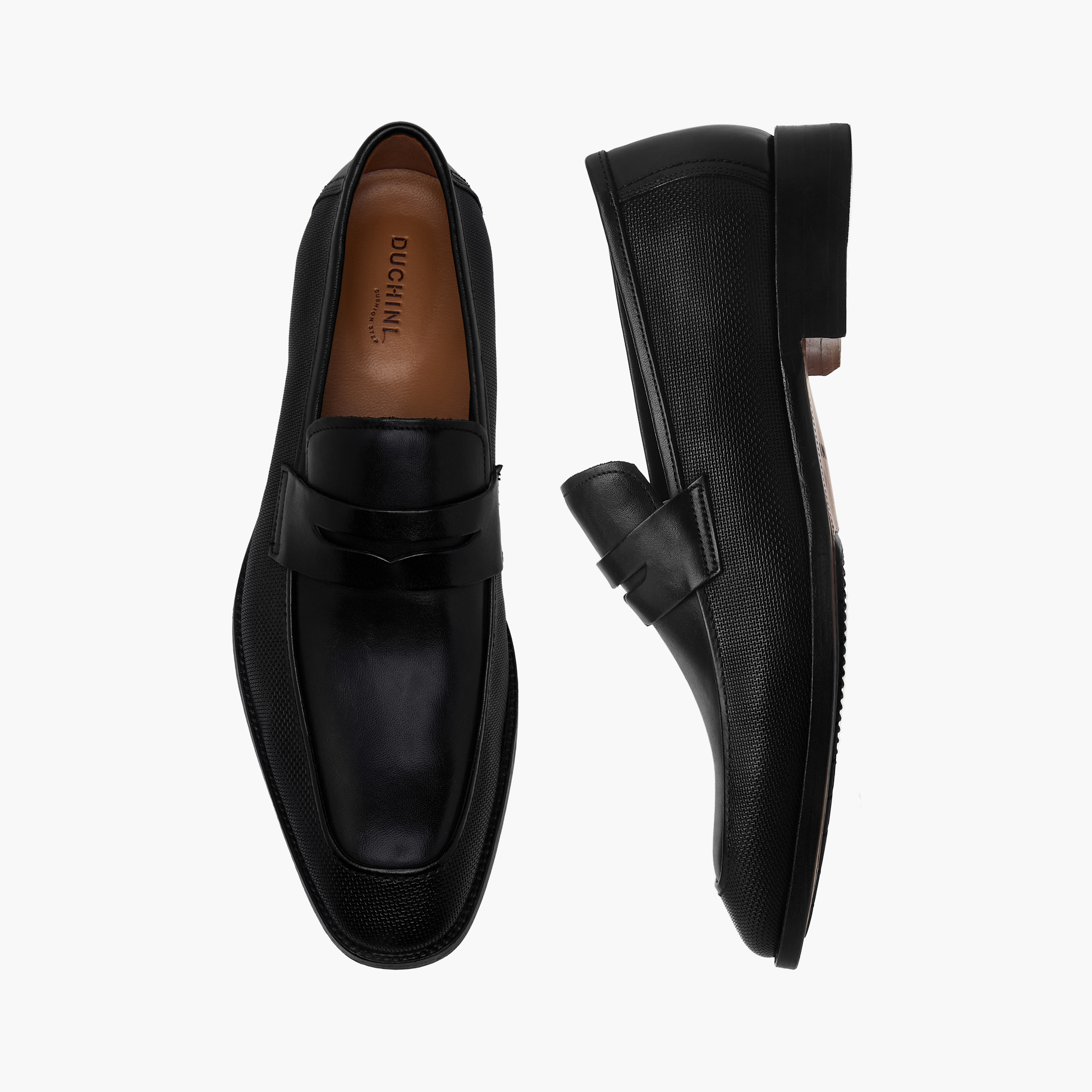 Duchini Men Genuine Leather Slip-On Loafers-men-shoes-loafersandmoccasins-image-1