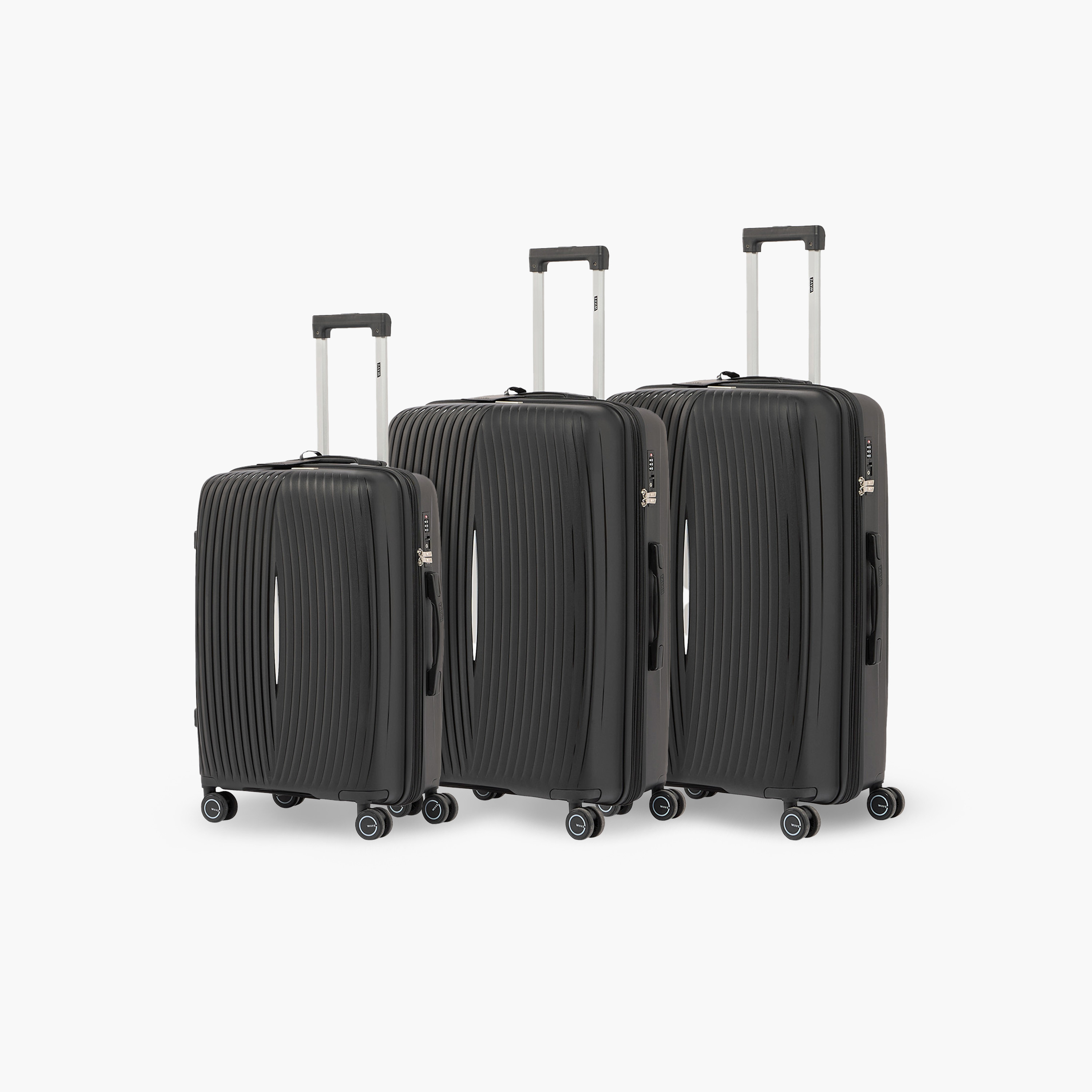 شنطة سفر ترولي صلبة مضلعة بمقبض قابل للسحب وعجلات من ويف - طقم من 3 قطع-travel-luggagesandbags-luggage-image-1