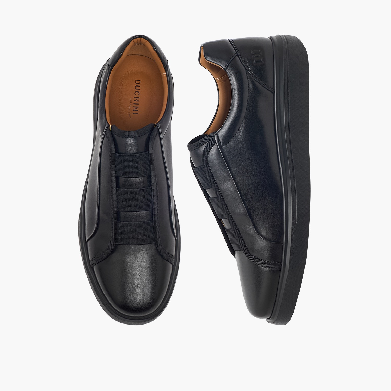 Duchini Men Leather Slip-On Ankle Sneakers-men-shoes-sneakers-image-1