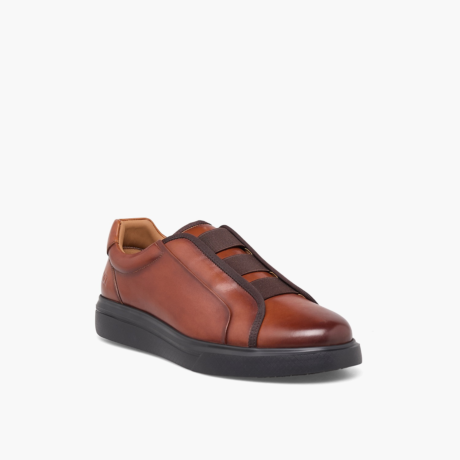 Duchini Men Leather Slip-On Ankle Sneakers-men-shoes-sneakers-image-2