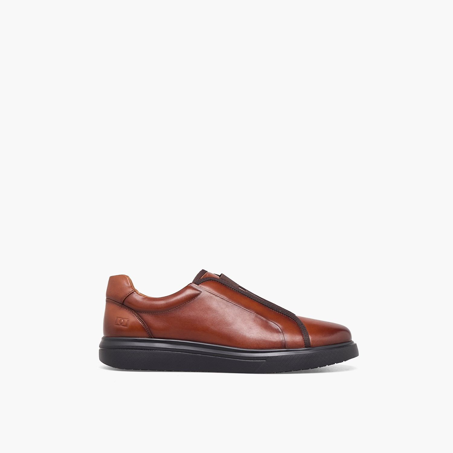 Duchini Men Leather Slip-On Ankle Sneakers-men-shoes-sneakers-image-3
