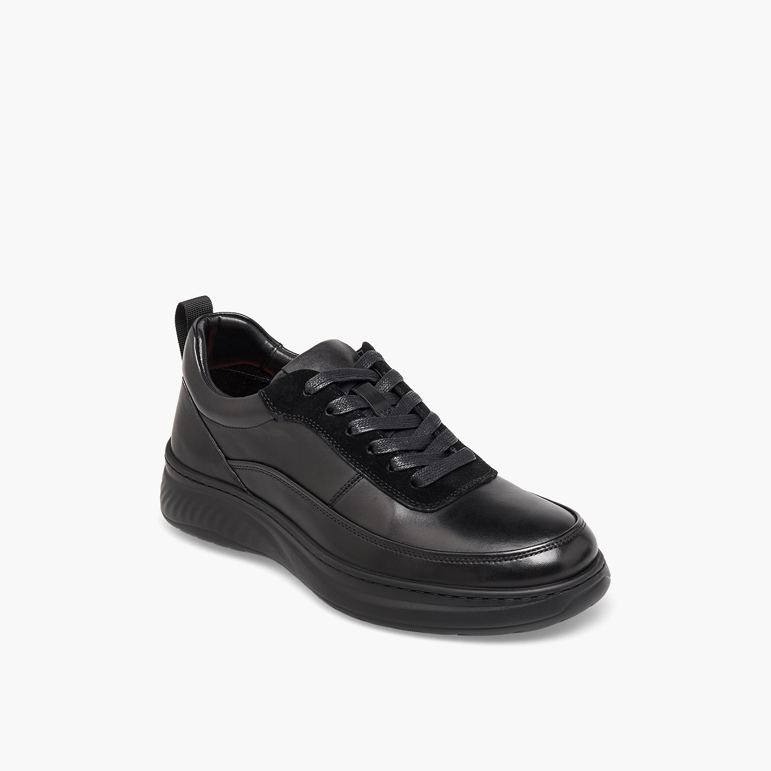 Le Confort Men Leather Lace-Up Ankle Sneakers-men-shoes-sneakers-image-2