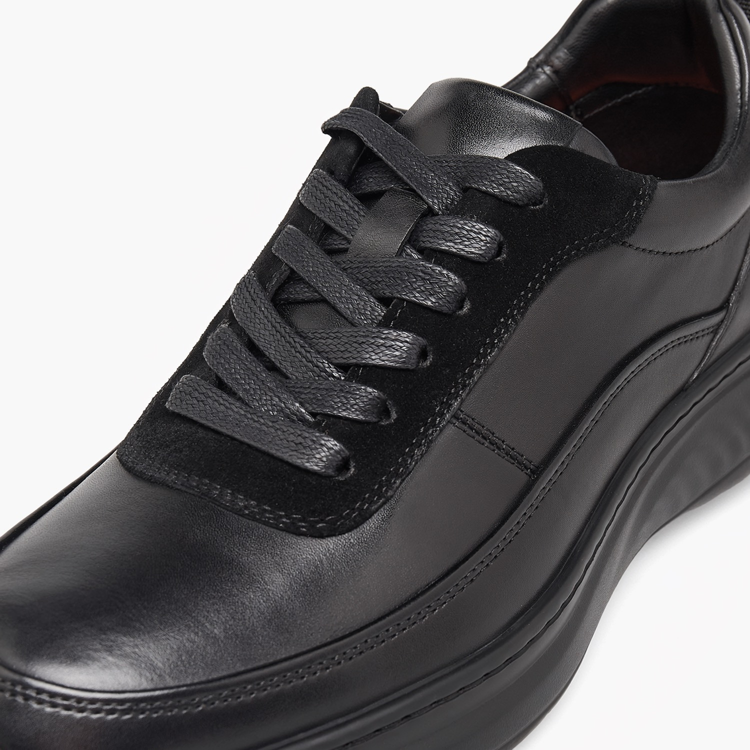 Le Confort Men Leather Lace-Up Ankle Sneakers-men-shoes-sneakers-image-4