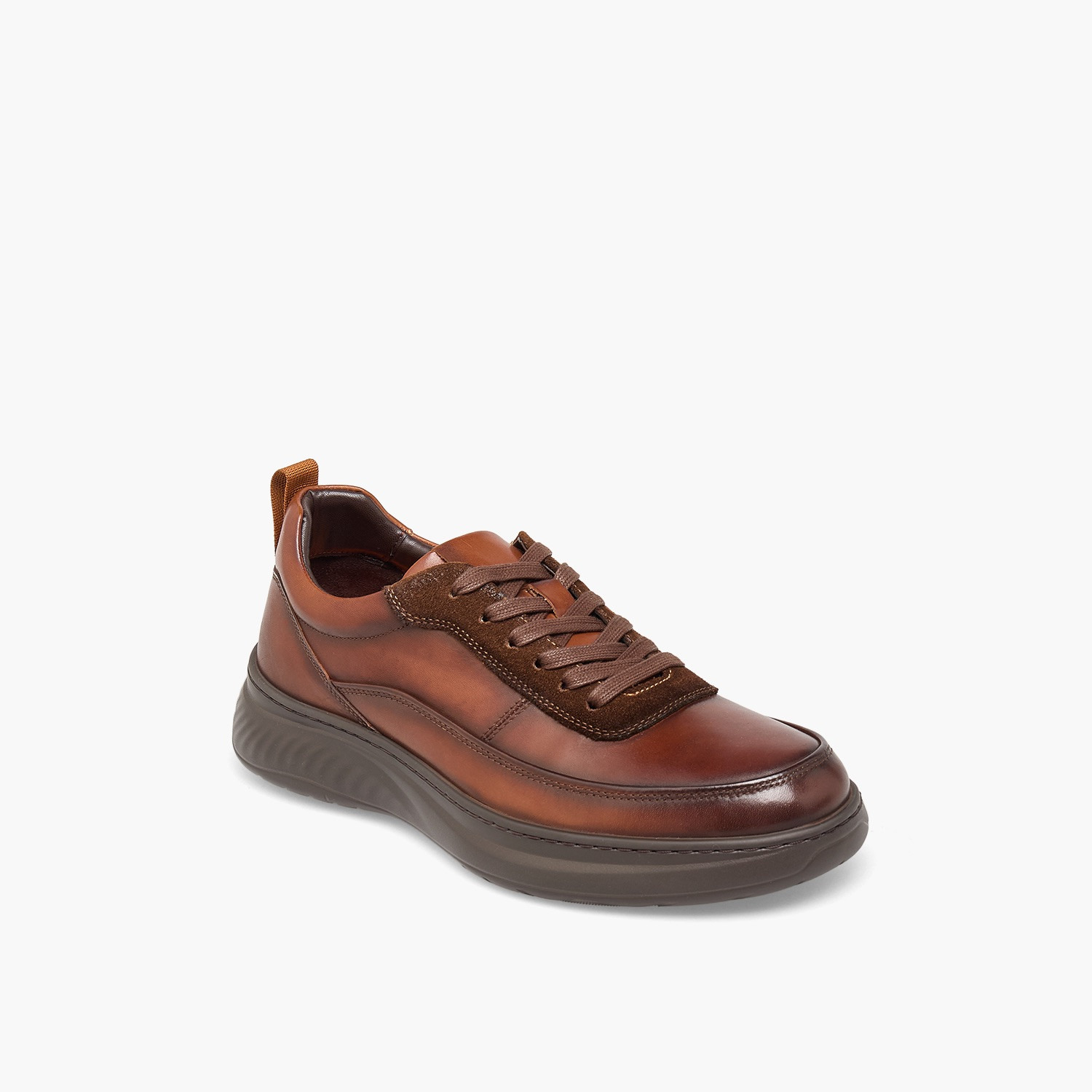 Le Confort Men Leather Lace-Up Ankle Sneakers-men-shoes-sneakers-image-2