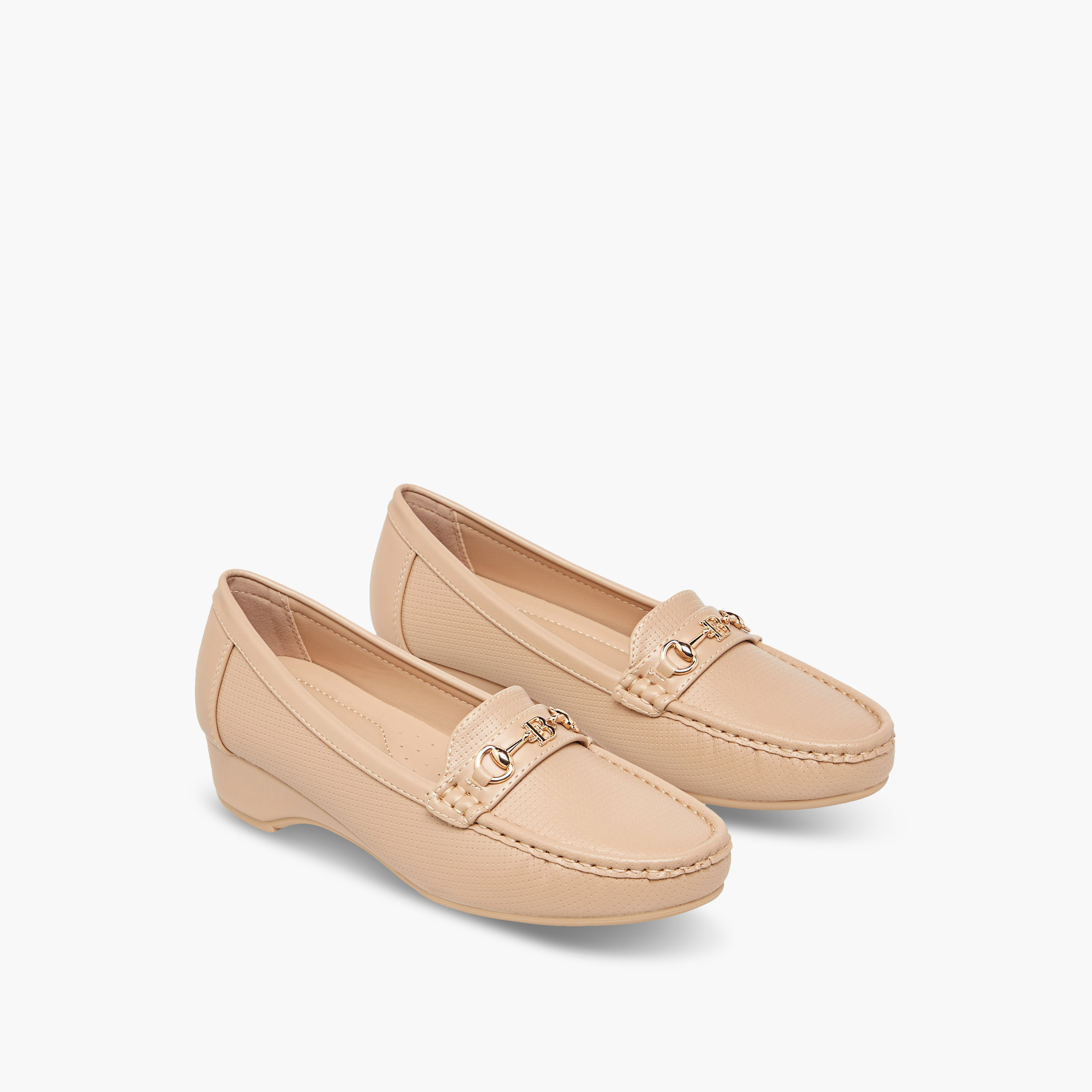 Flora Bella Women Buckle Accent Loafers-women-shoes-heels-image-1