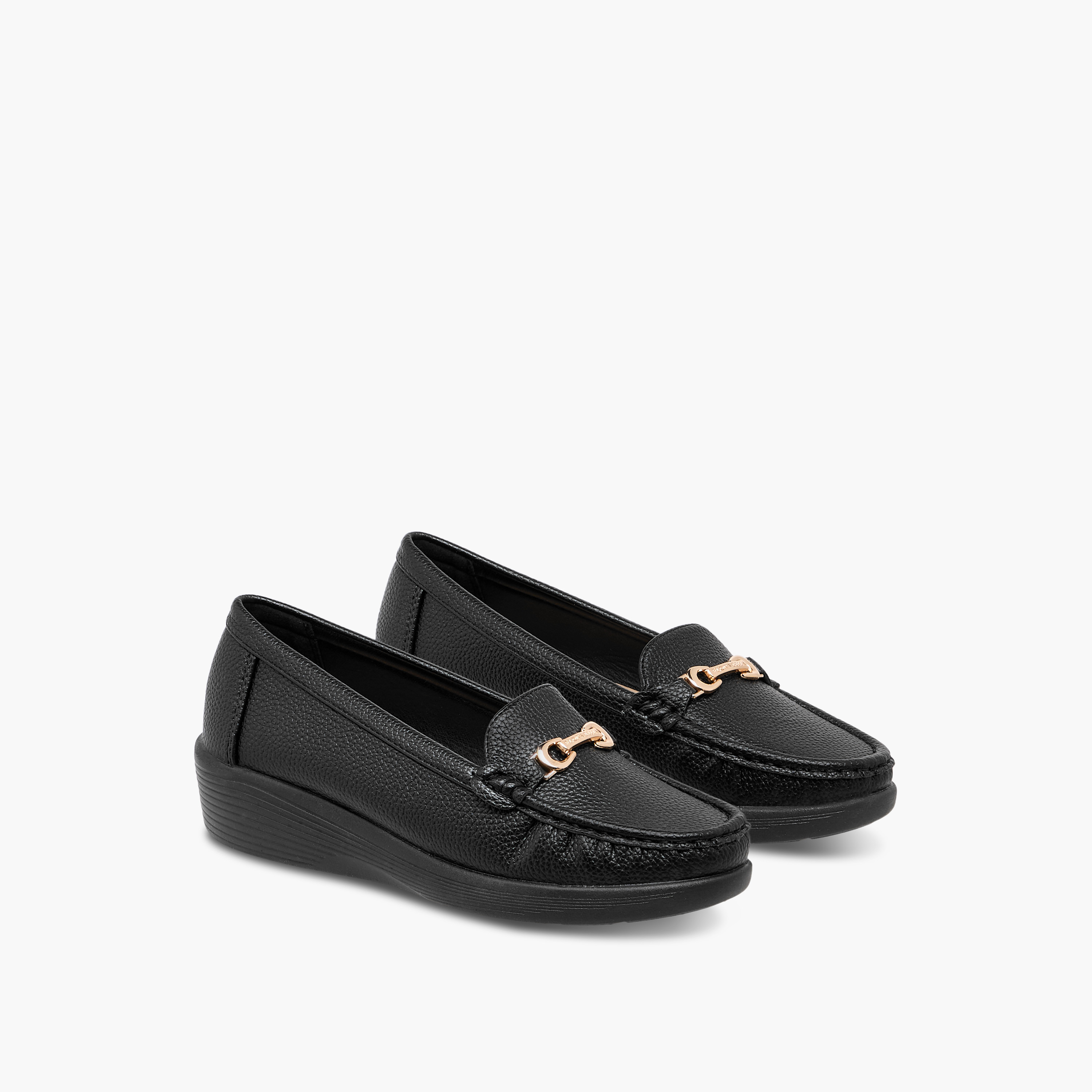 حذاء لوفر بزينة ميتال وكعب ويدج من فلورا بيلا-women-shoes-loafersandmoccasins-image-1