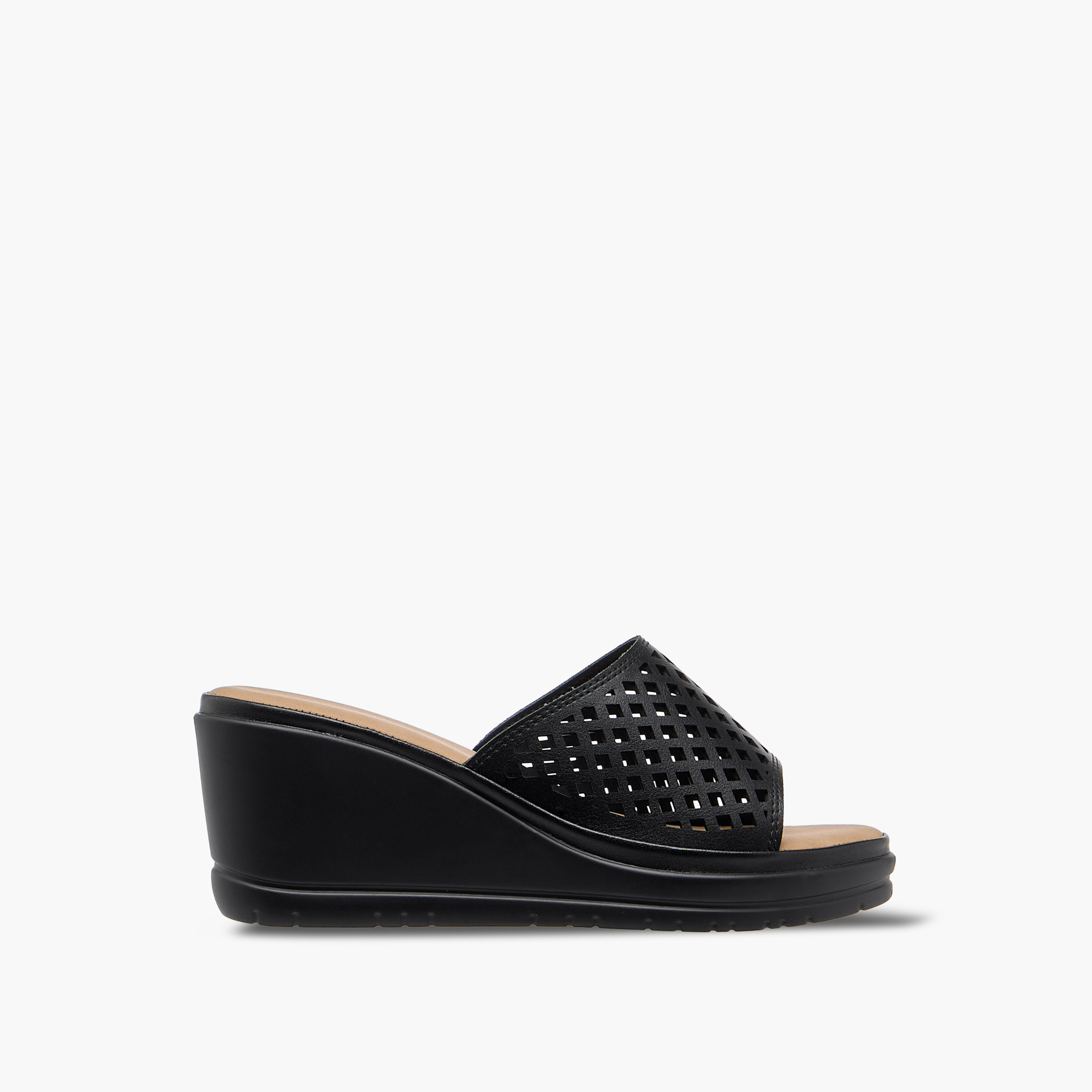 Flora Bella Cutout Detail Slip-On Sandals with Wedge Heels-women-shoes-sandals-heeled-image-3