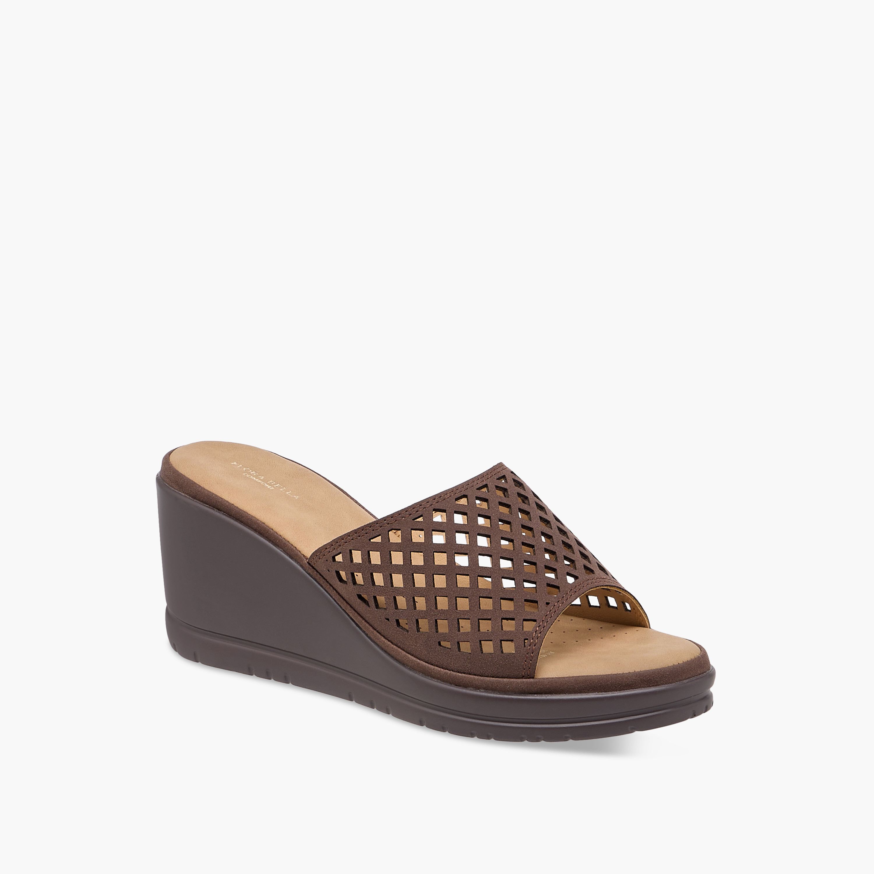Flora Bella Cutout Detail Slip-On Sandals with Wedge Heels-women-shoes-sandals-heeled-image-2