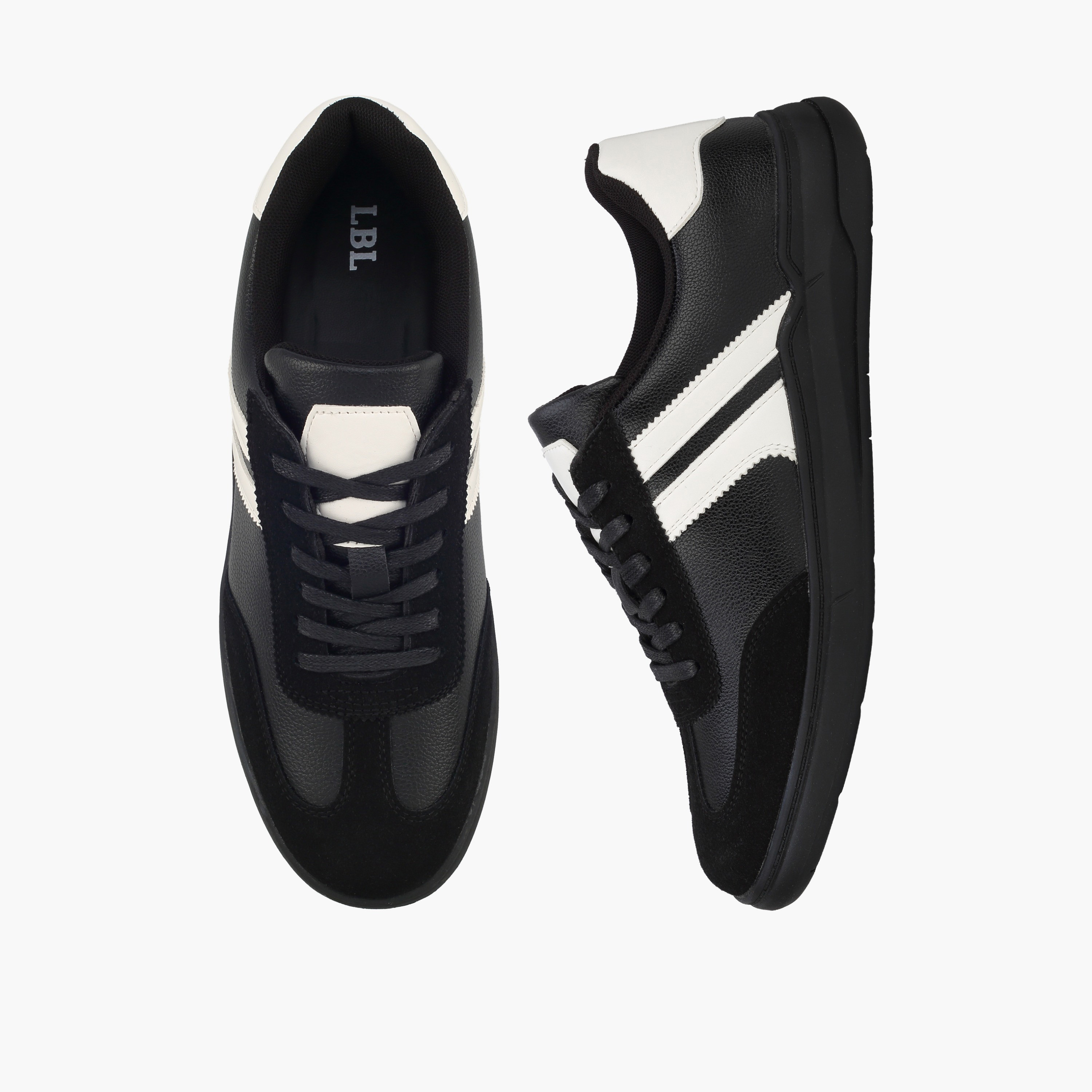 حذاء سنيكرز برباط وخطوط للرجال من إل بي إل بواسطة شو إكسبريس-men-shoes-sneakers-image-1