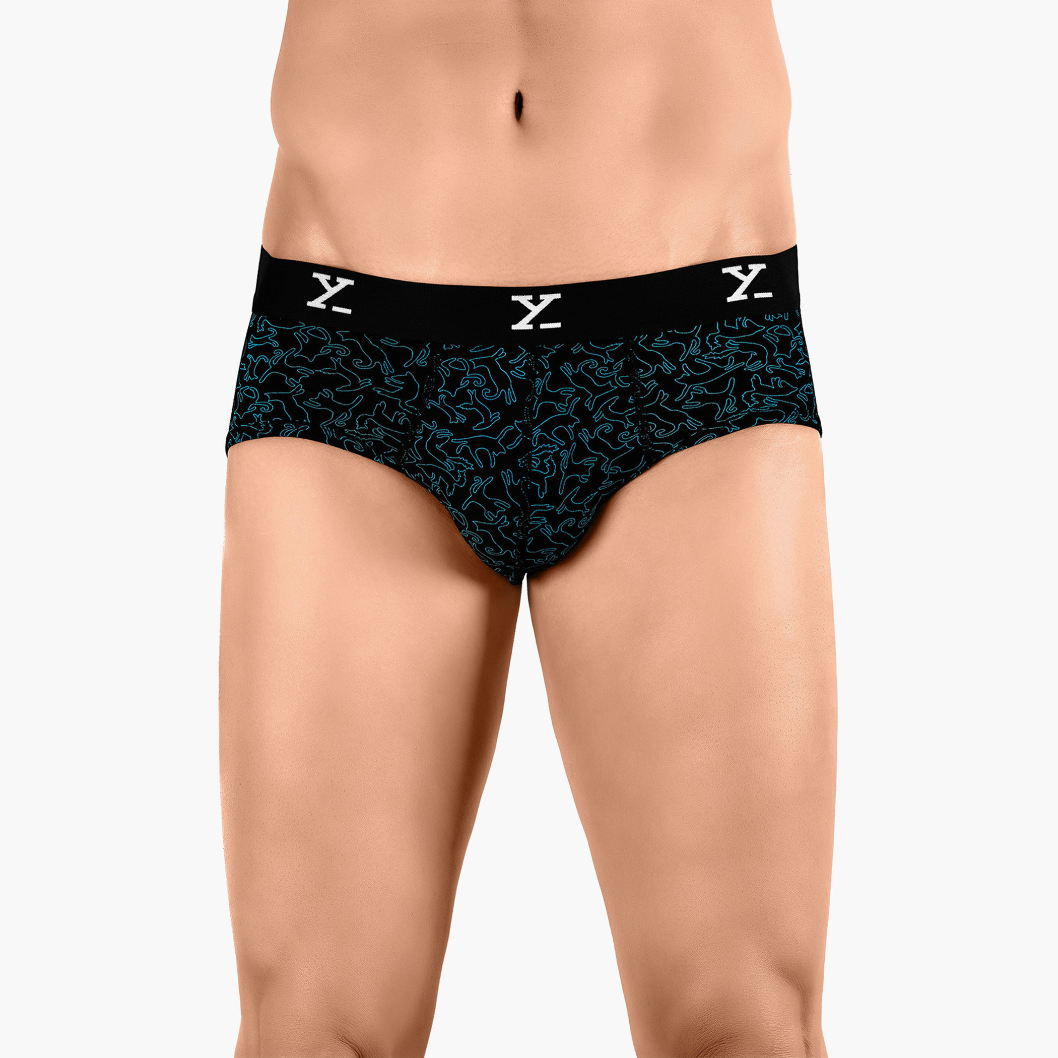 Buy Men s XYXX Men Micromodal Printed Black Brief Online