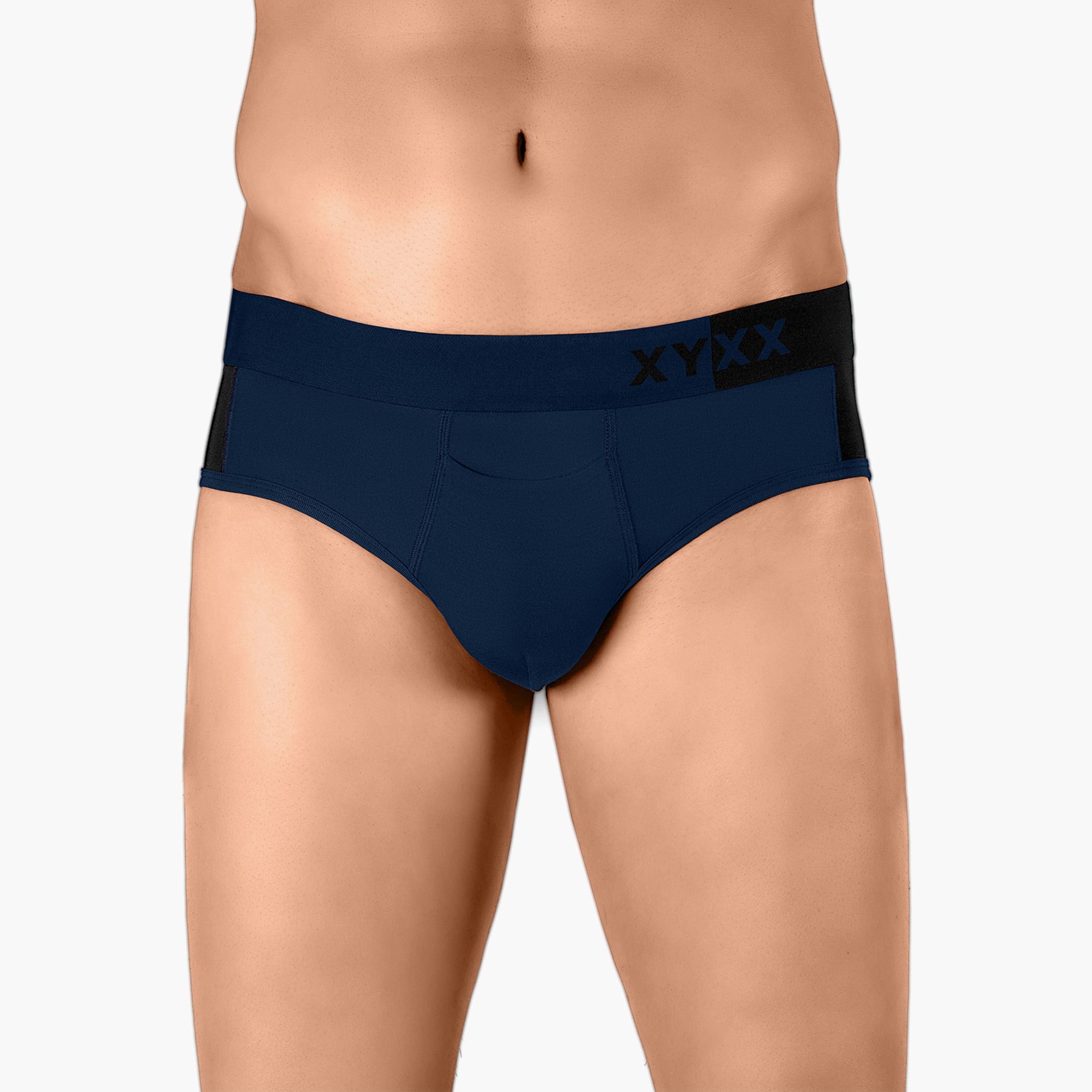 Pack of 3 XYXX Men Micromodal Solid Blue Brief-men-clothing-innerwear-underwear-image-1