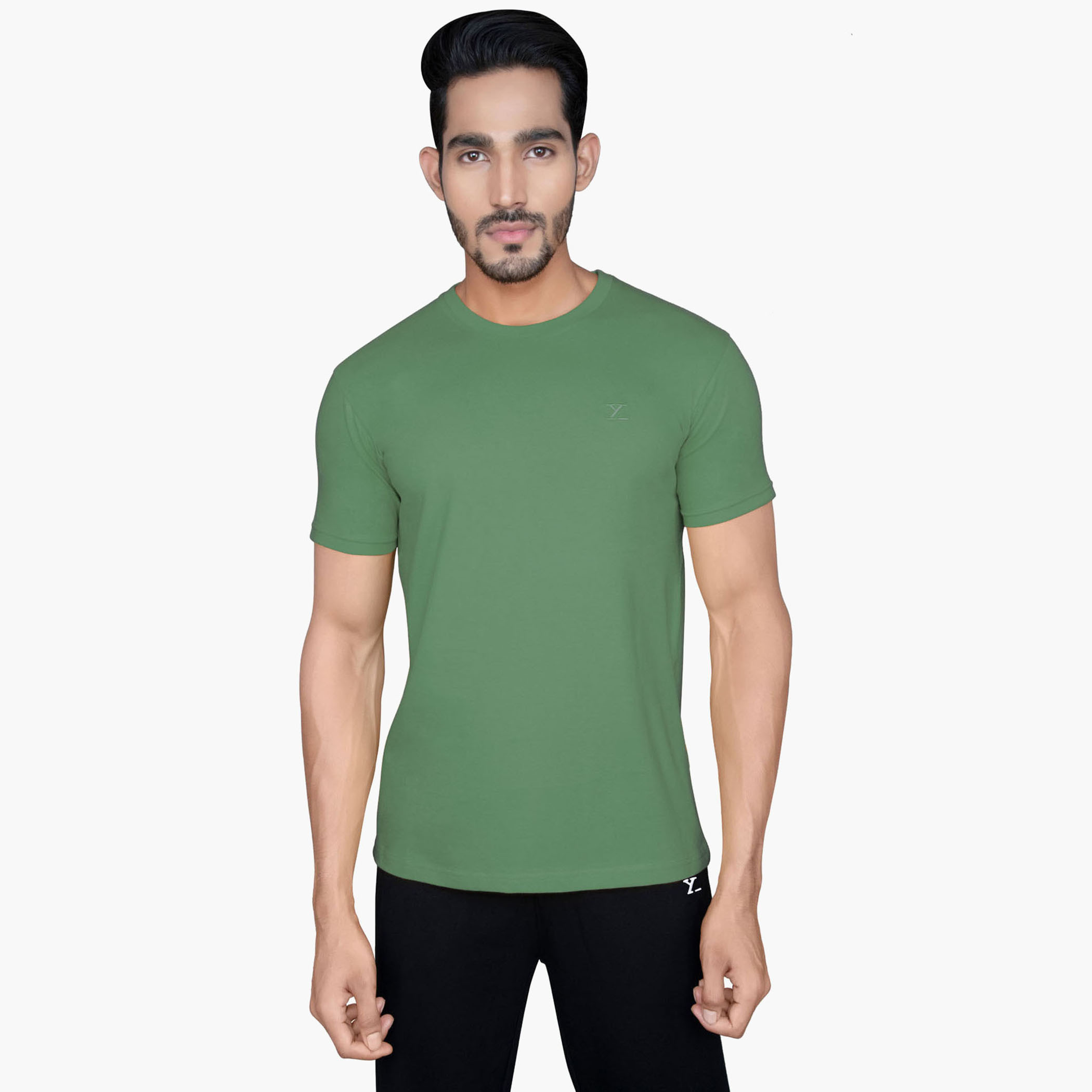 XYXX Men Cotton Solid Green T-Shirt-men-clothing-tshirtsandpolos-tshirts-image-1