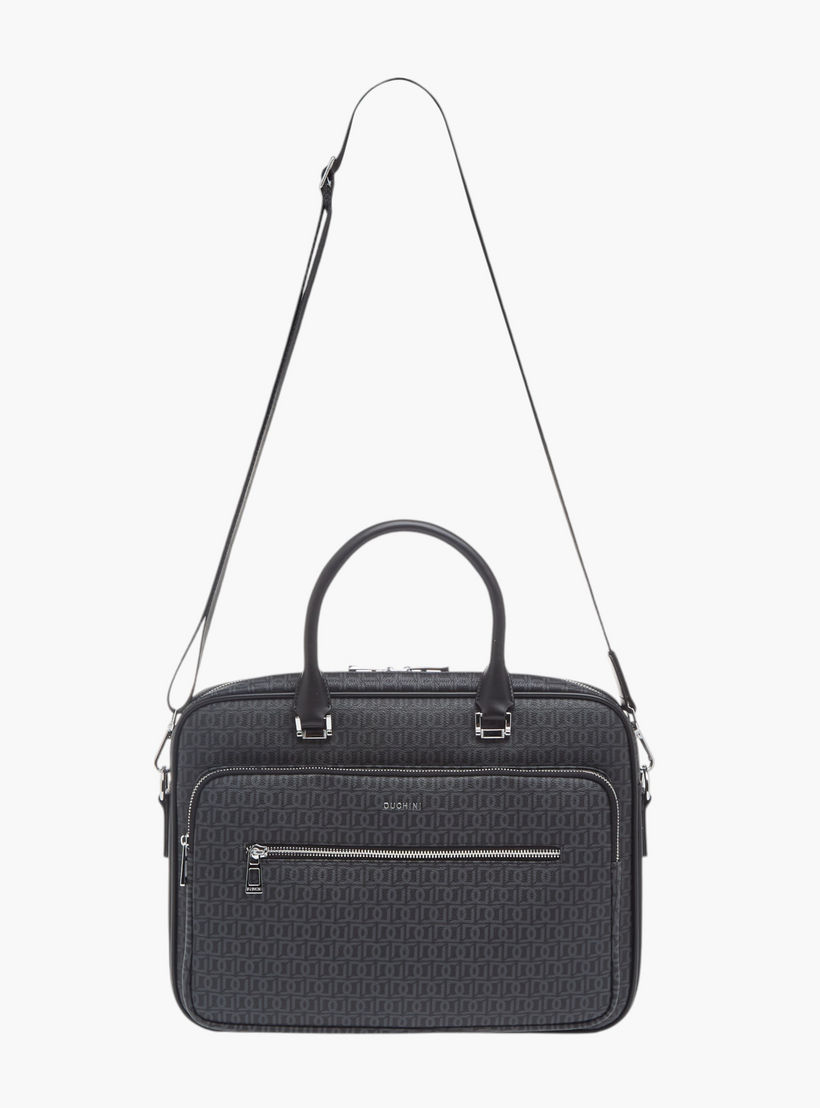 شنطة لابتوب بطبعة مونوغرام مع مقابض وحزام قابل للتعديل من دوتشيني-men-bags-image-3