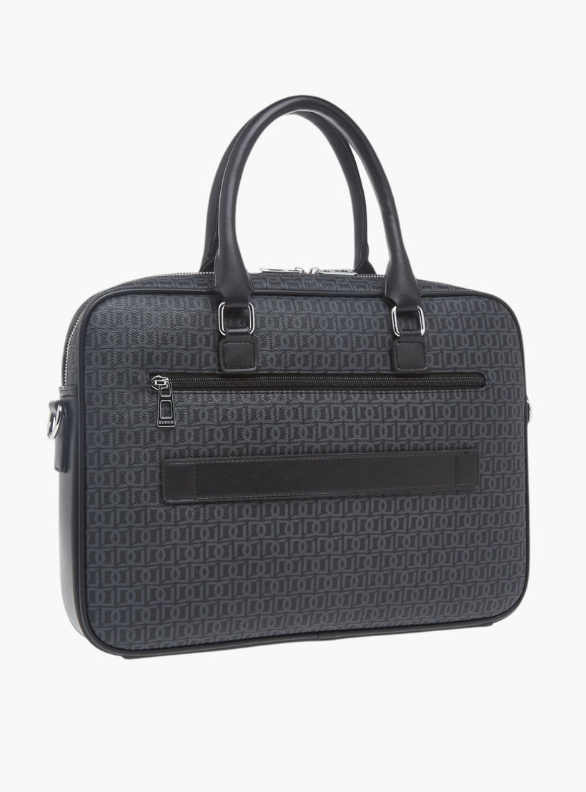 شنطة لابتوب بطبعة مونوغرام مع مقابض وحزام قابل للتعديل من دوتشيني-men-bags-image-4