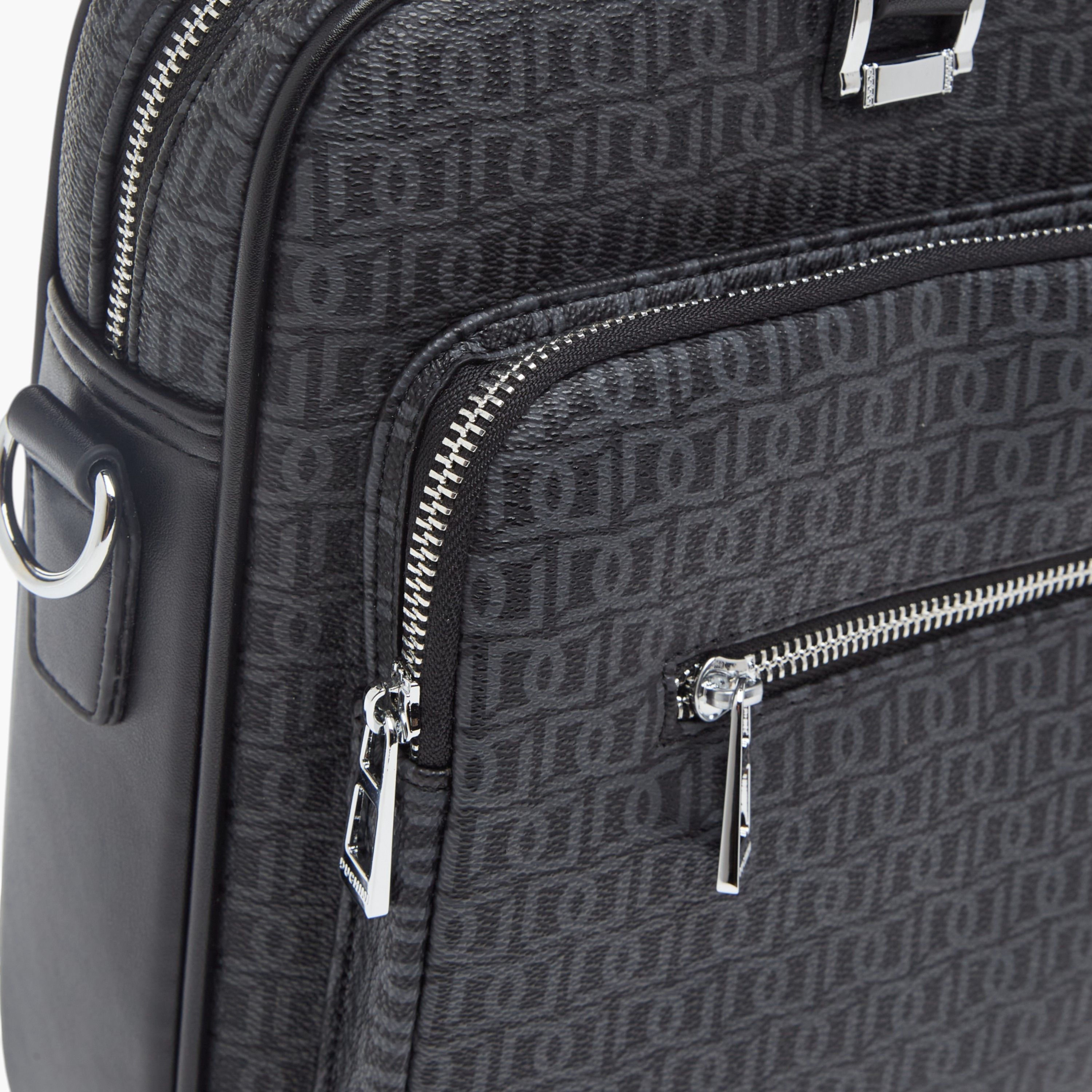 شنطة لابتوب بطبعة مونوغرام مع مقابض وحزام قابل للتعديل من دوتشيني-men-bags-image-6