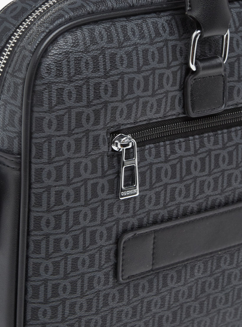 شنطة لابتوب بطبعة مونوغرام مع مقابض وحزام قابل للتعديل من دوتشيني-men-bags-image-7
